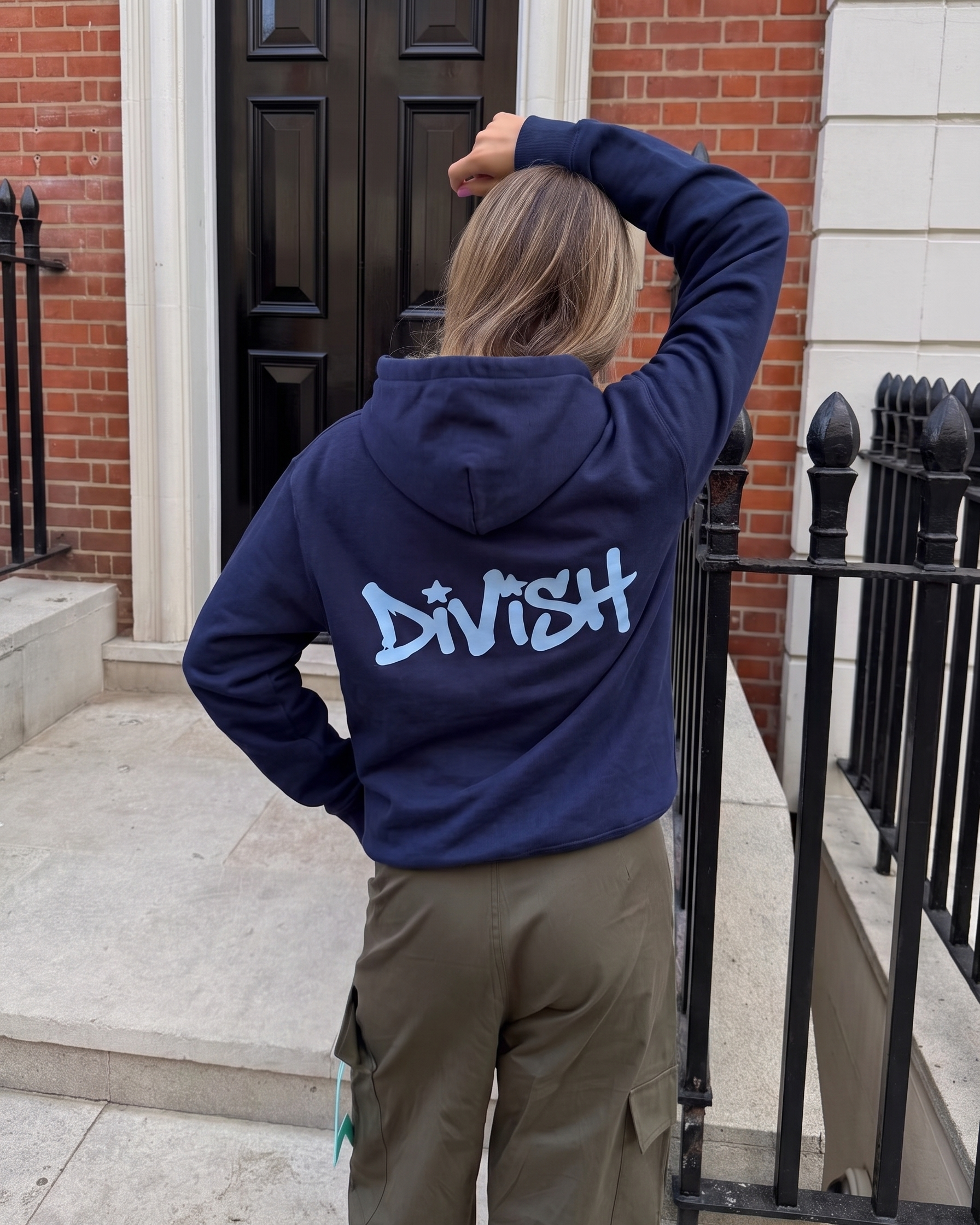 DUA HOODIE (back print) - LIGHT GREY