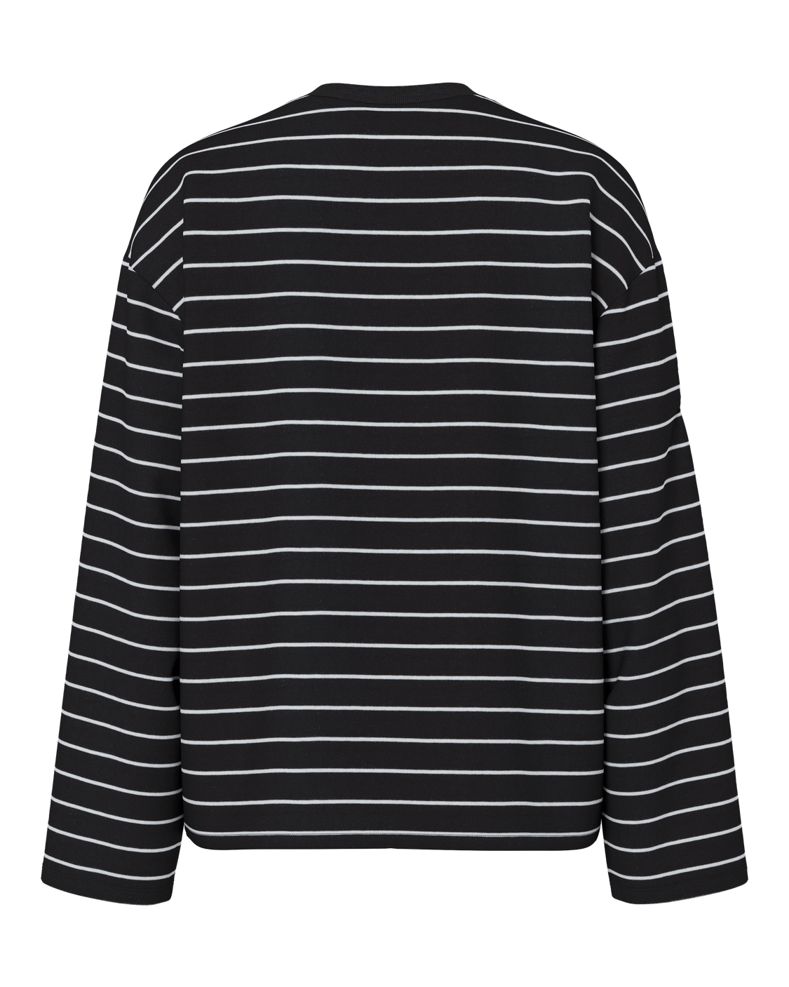 SADIE STRIPE TEE LS - BLACK/CLOUD DANCER