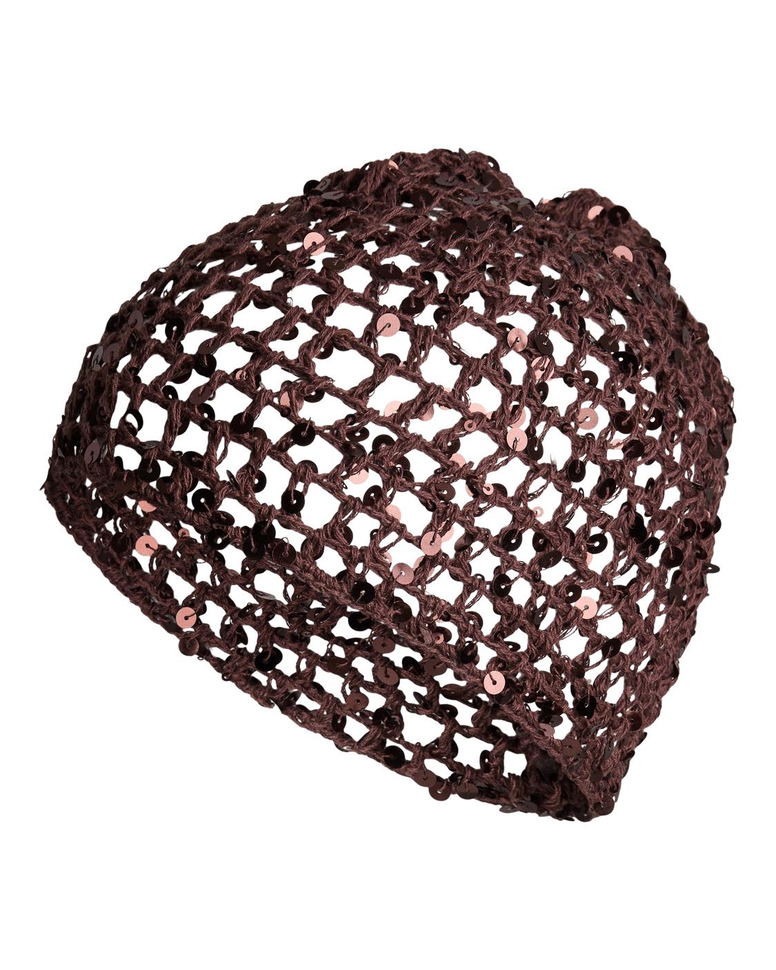 JANNY CROCHET HAT - HOT FUDGE