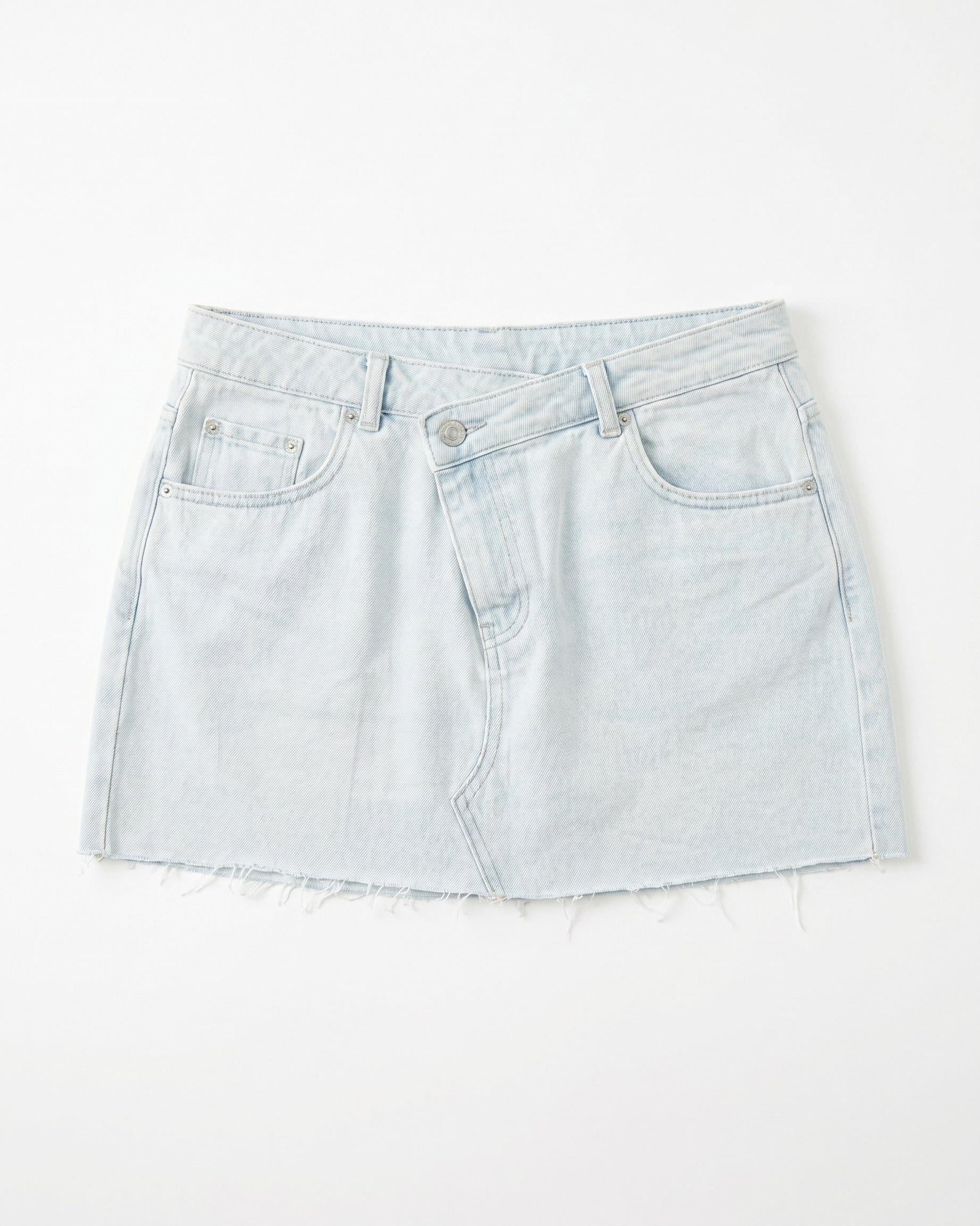 JESSICA DENIM MINI SKIRT - ICE BLUE