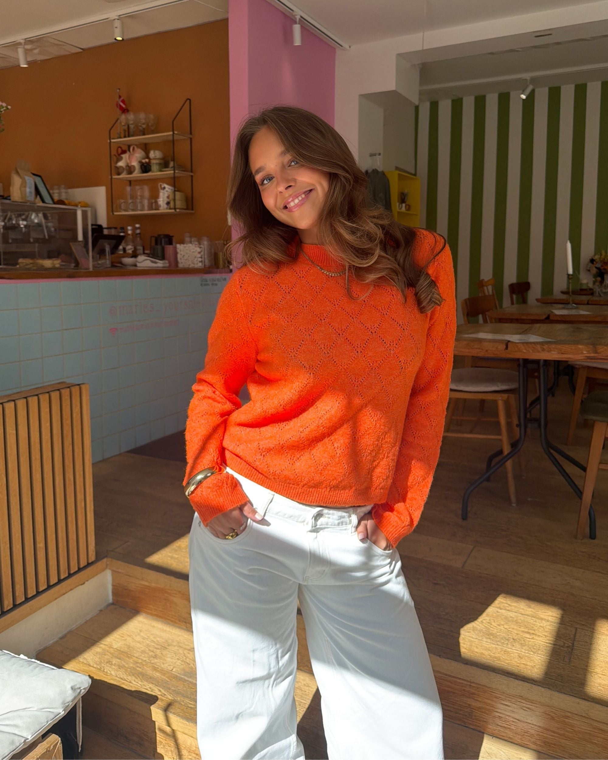 KAI KNIT LS - ORANGE - Dinvintageshop