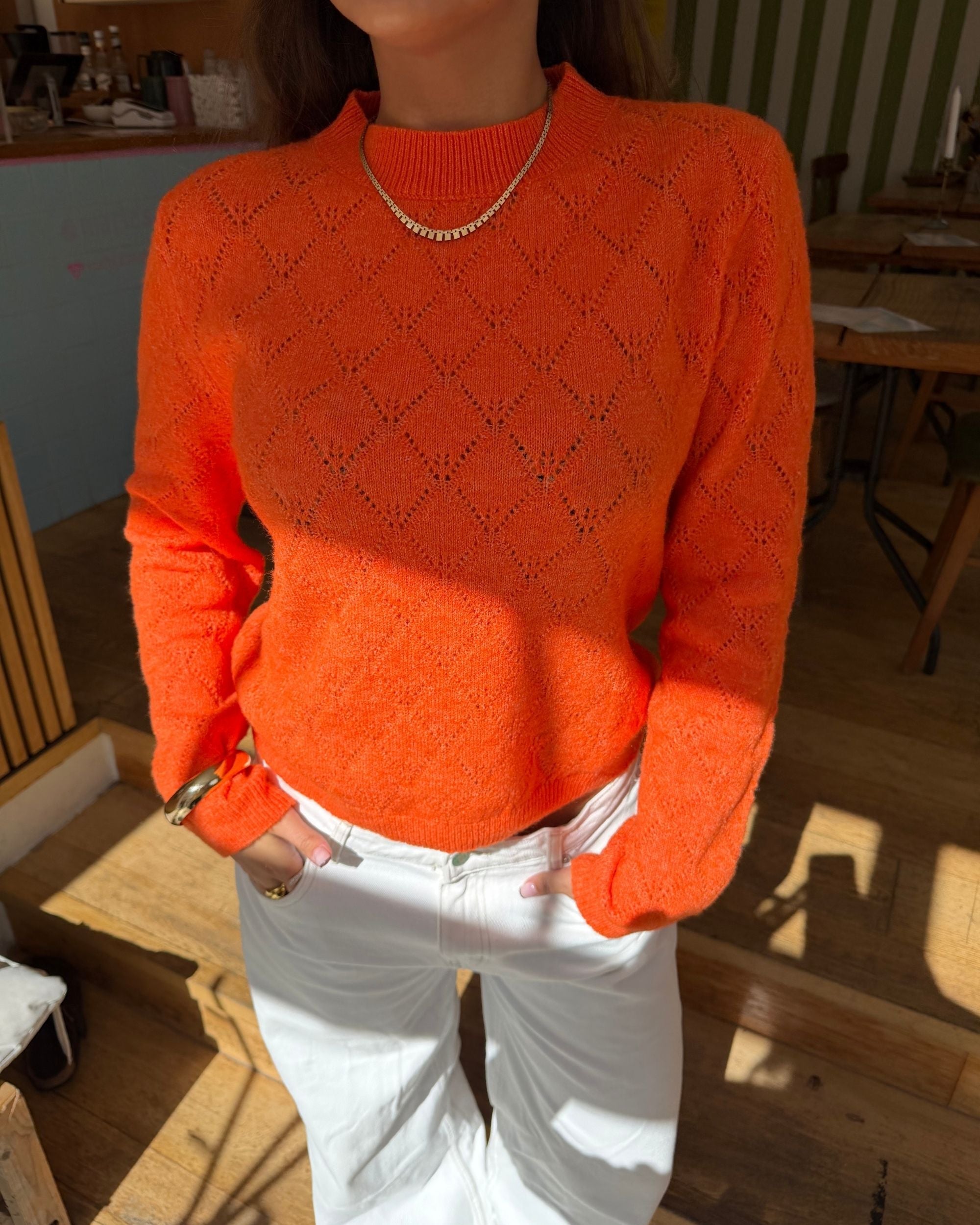 KAI KNIT LS - ORANGE - Dinvintageshop