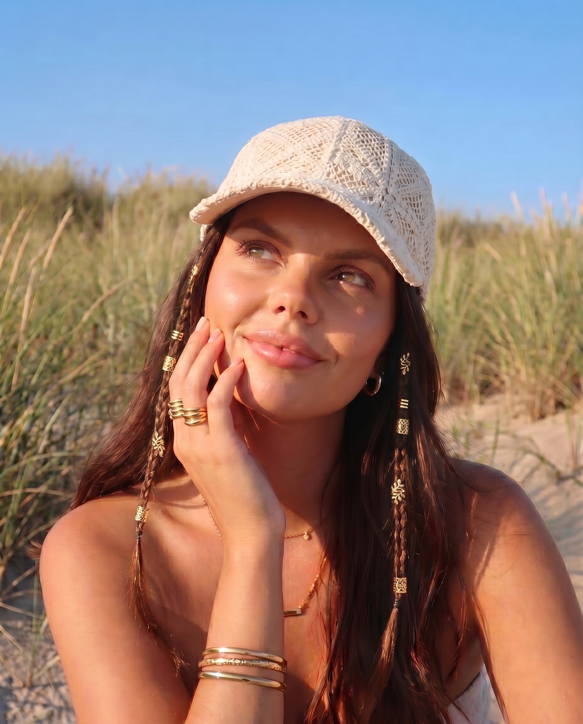 KATIE HAIR JEWELLERY - GOLD COLOR - Dinvintageshop