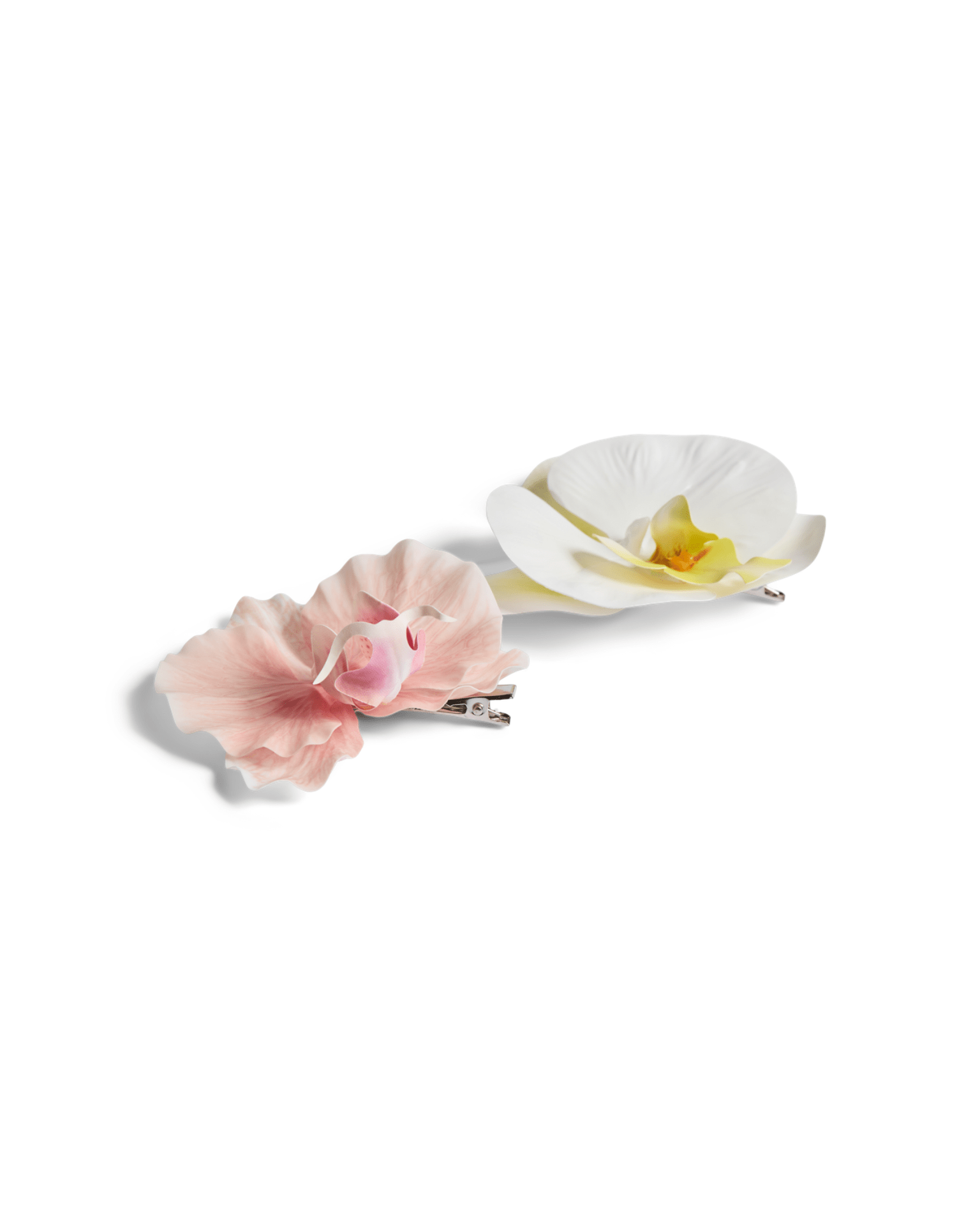 KIRGITA BLOMSTER CLIPS (2 - Pack) - PINK/WHITE - Dinvintageshop
