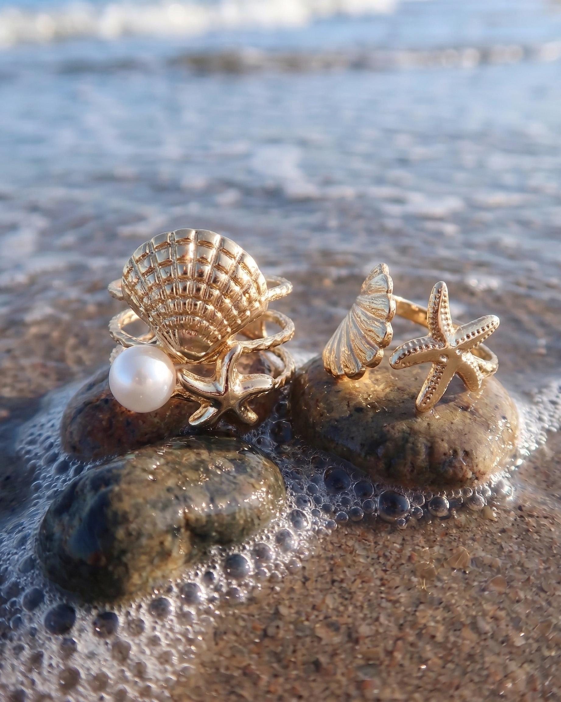 KIRSTINE RING (2 - Pack) - GOLD COLOUR - Dinvintageshop