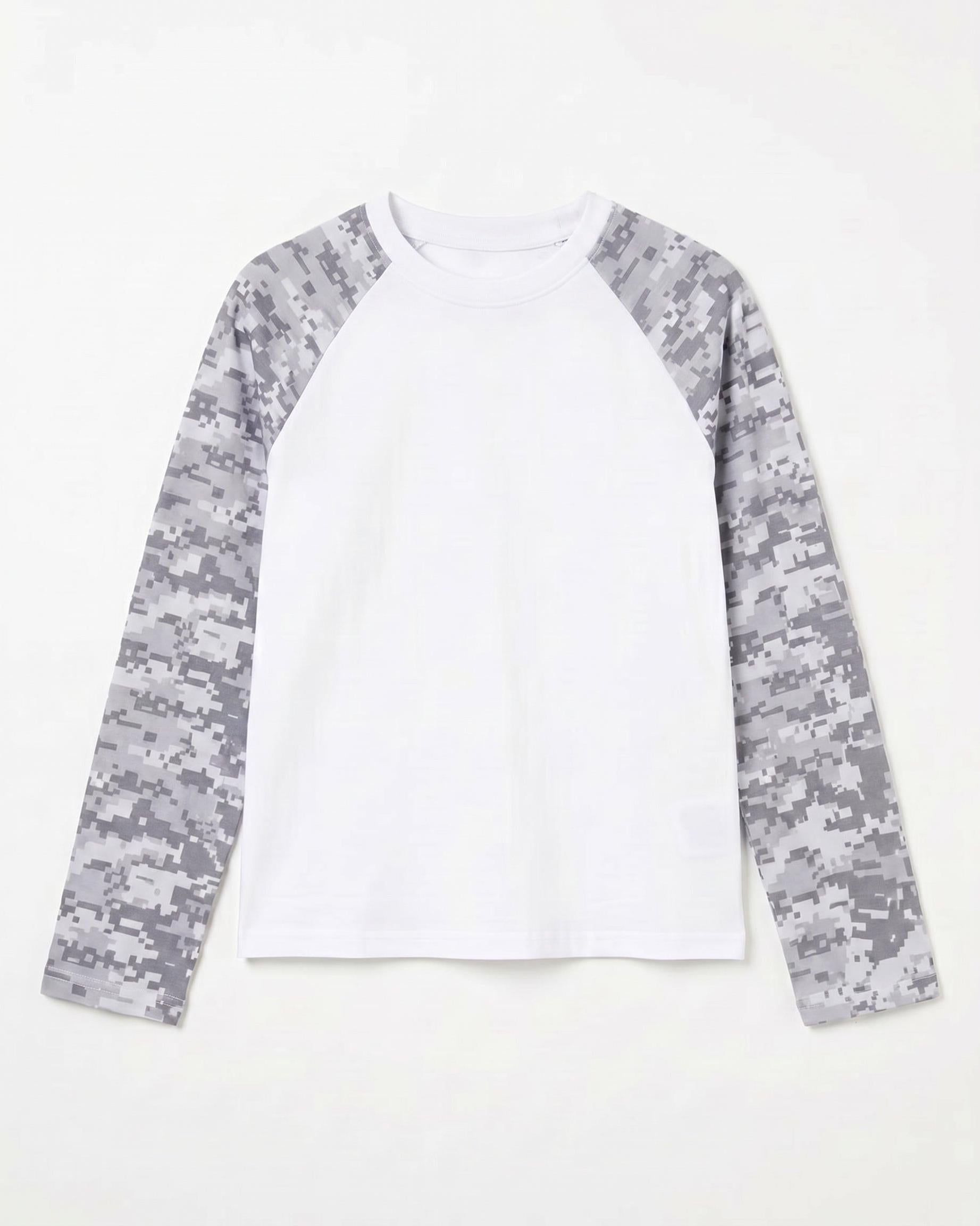 KLARA TEE - WHITE/GREY ARMY - Dinvintageshop