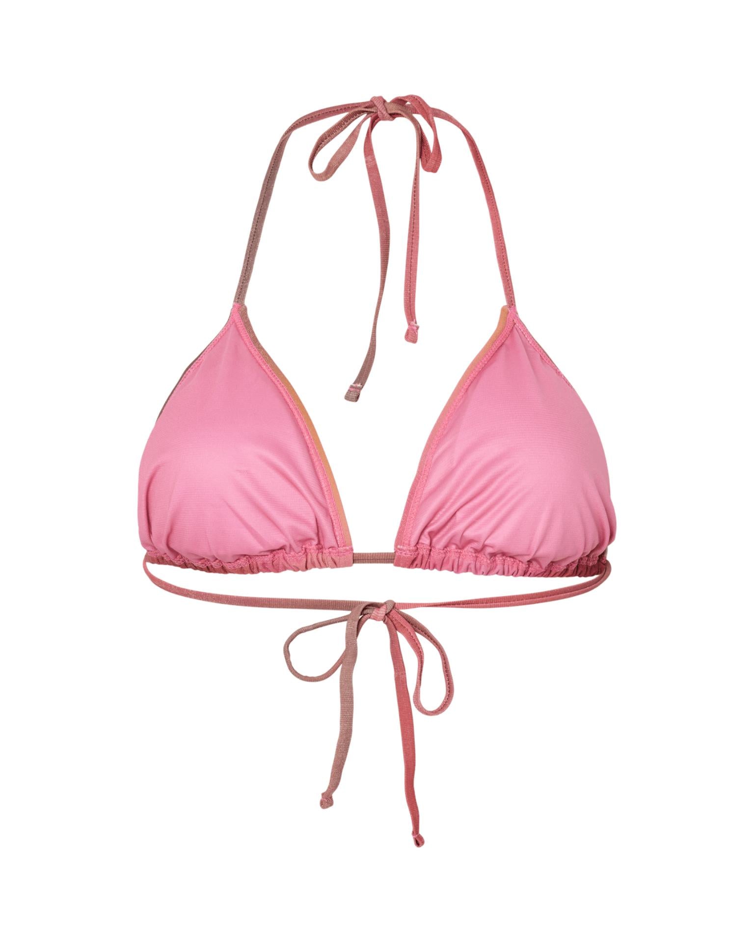 LAOMI GLITTER BIKINI TOP - RED OCRHRE GRADIENT