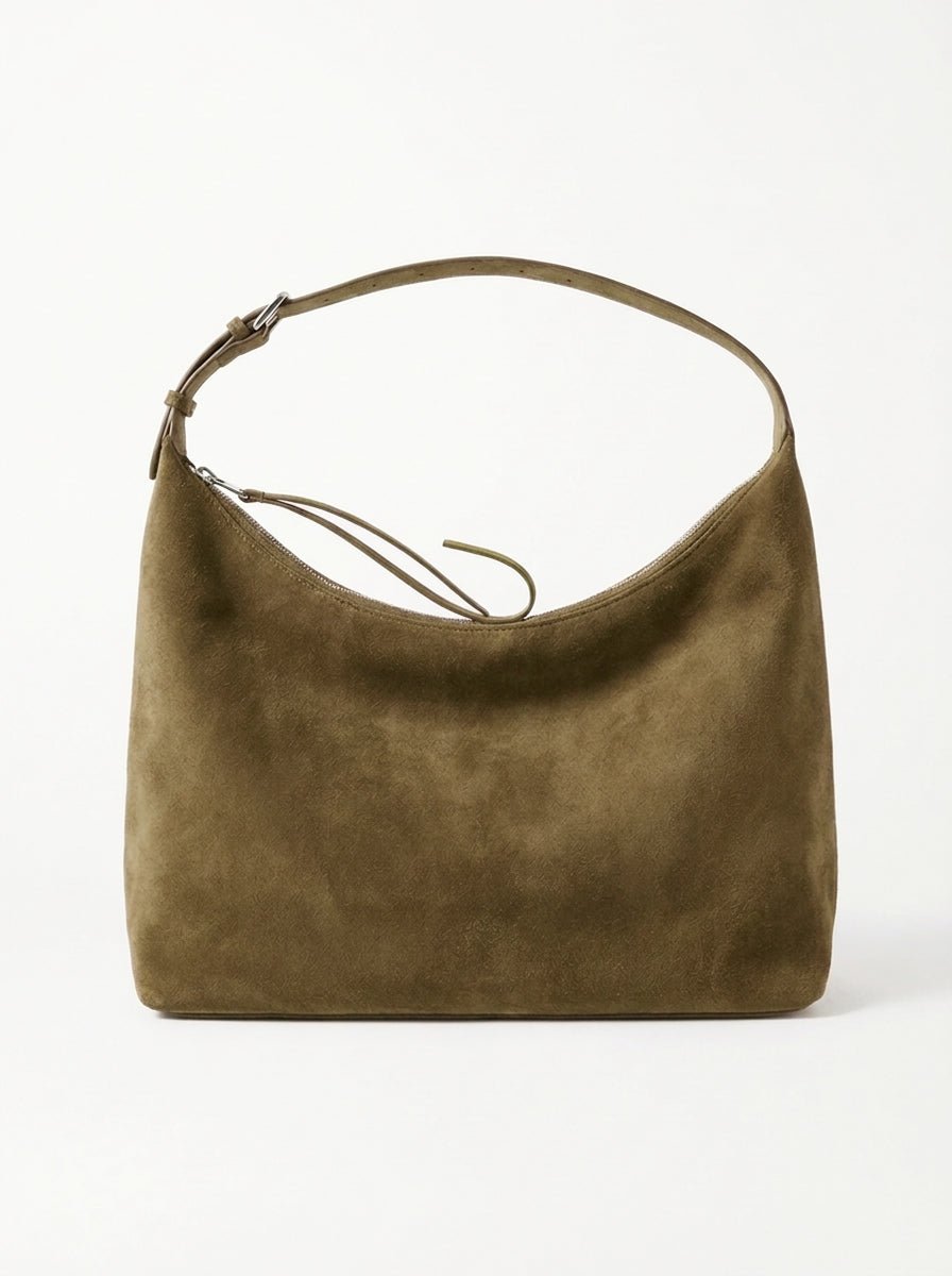 LEAH SUEDE BAG - GREEN - Dinvintageshop