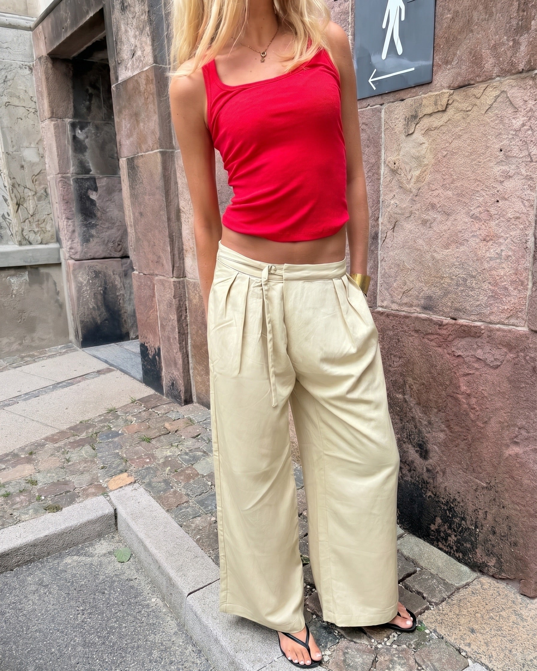 LILJE PANT - SAND - Dinvintageshop