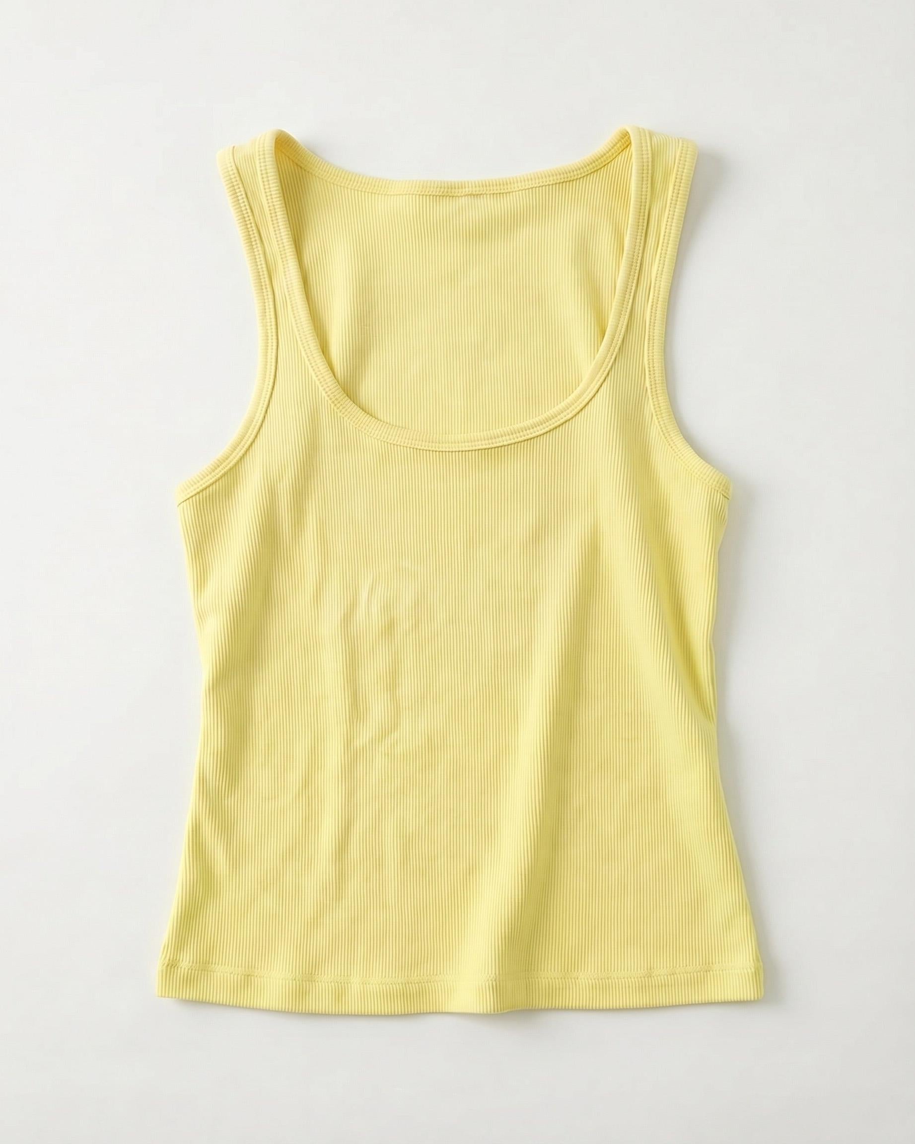 LUNA TANK TOP - BUTTER YELLOW - Dinvintageshop