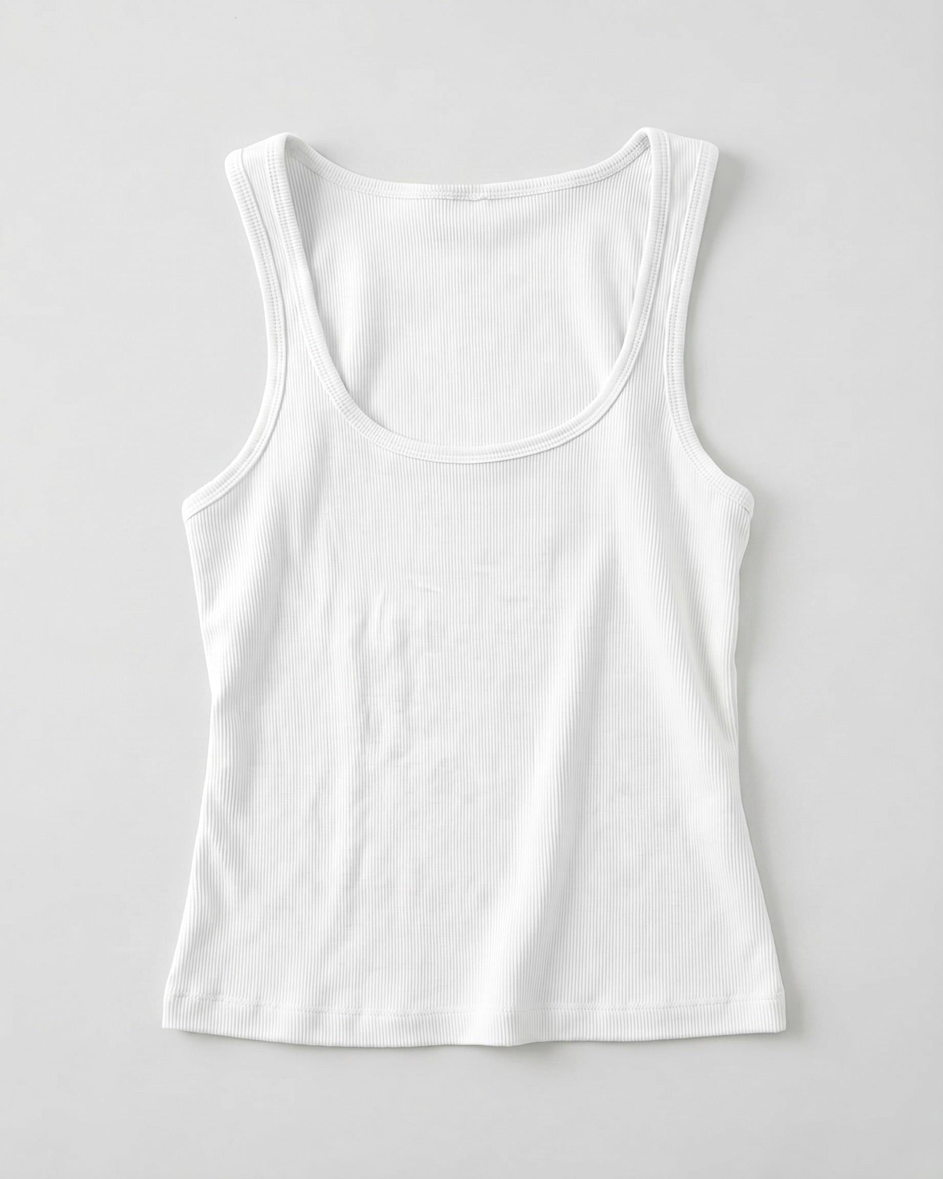 LUNA TANK TOP - WHITE - Dinvintageshop