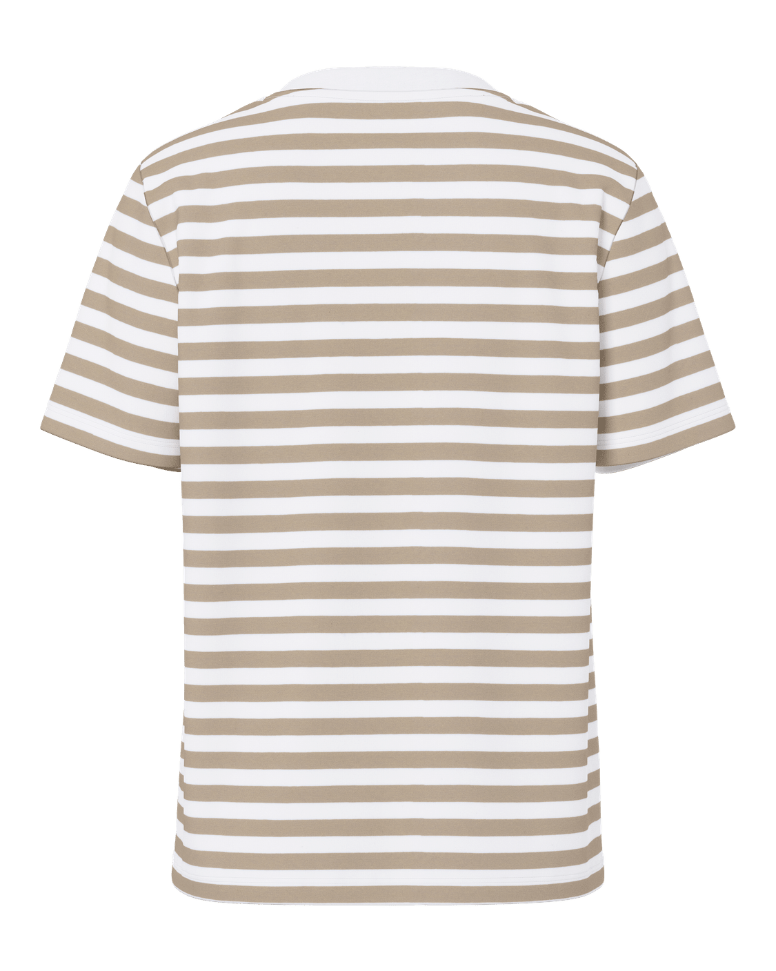 RIA STRIPE TEE - SILVER MINK/BRIGHT WHITE