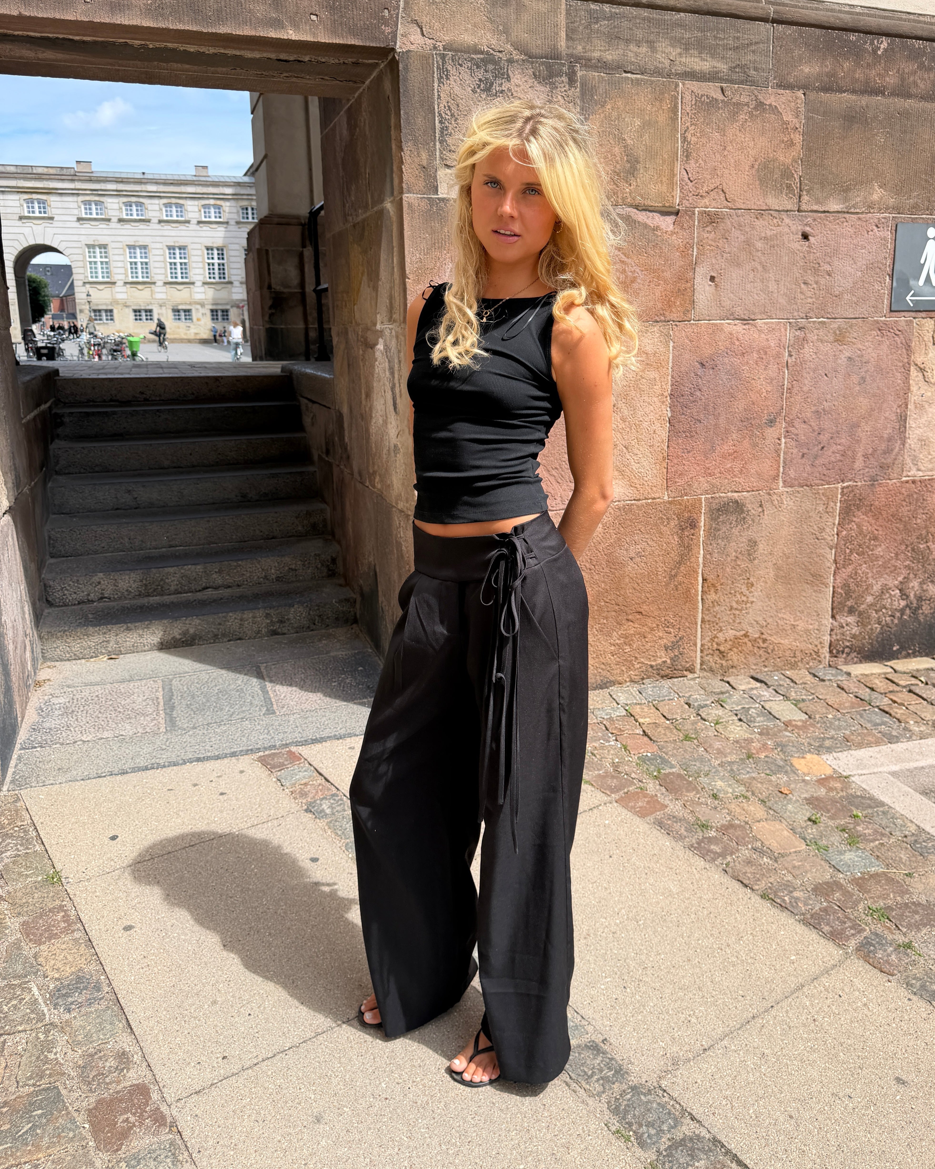 MAIA SUIT PANT - BLACK - Dinvintageshop