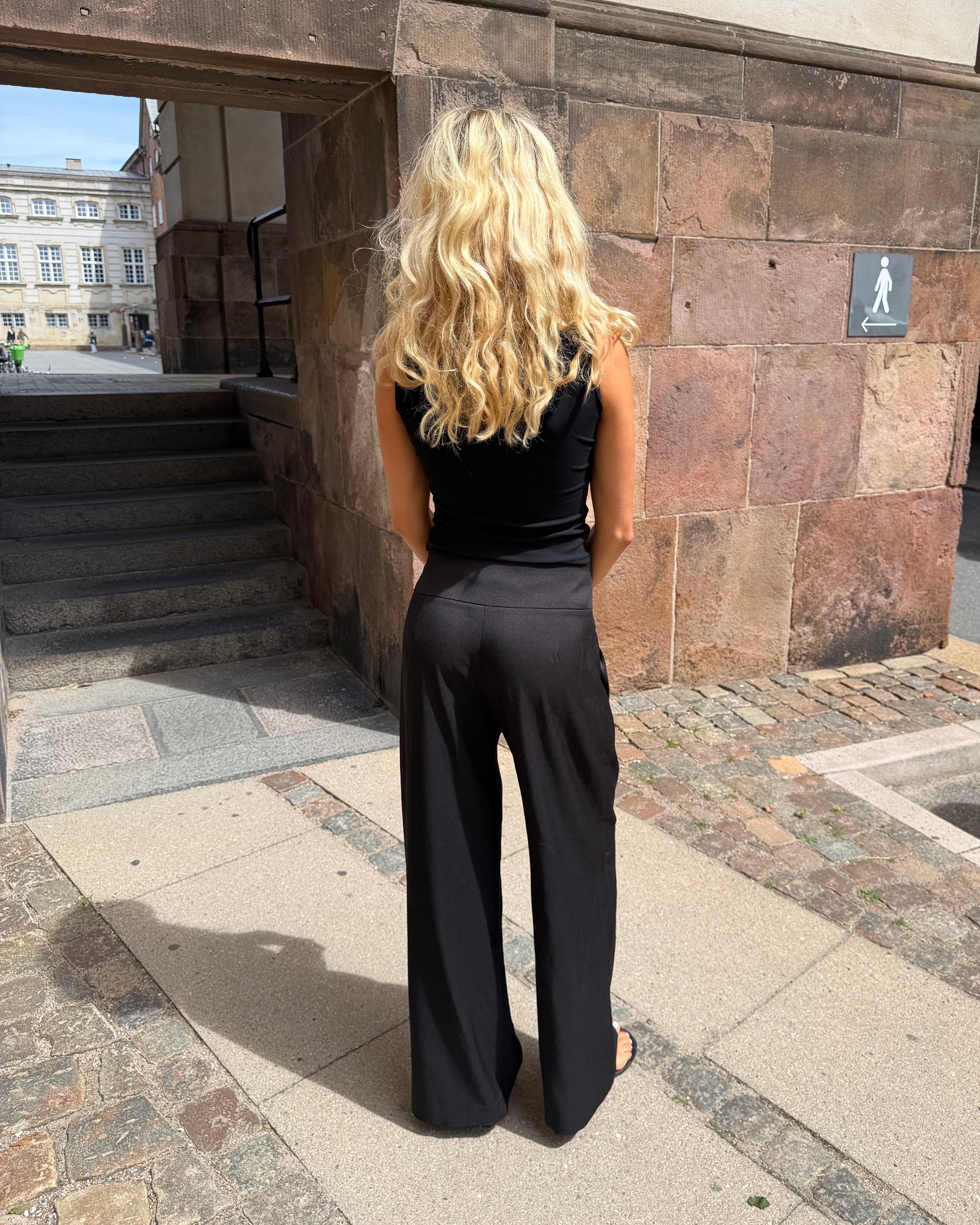 MAIA SUIT PANT - BLACK - Dinvintageshop