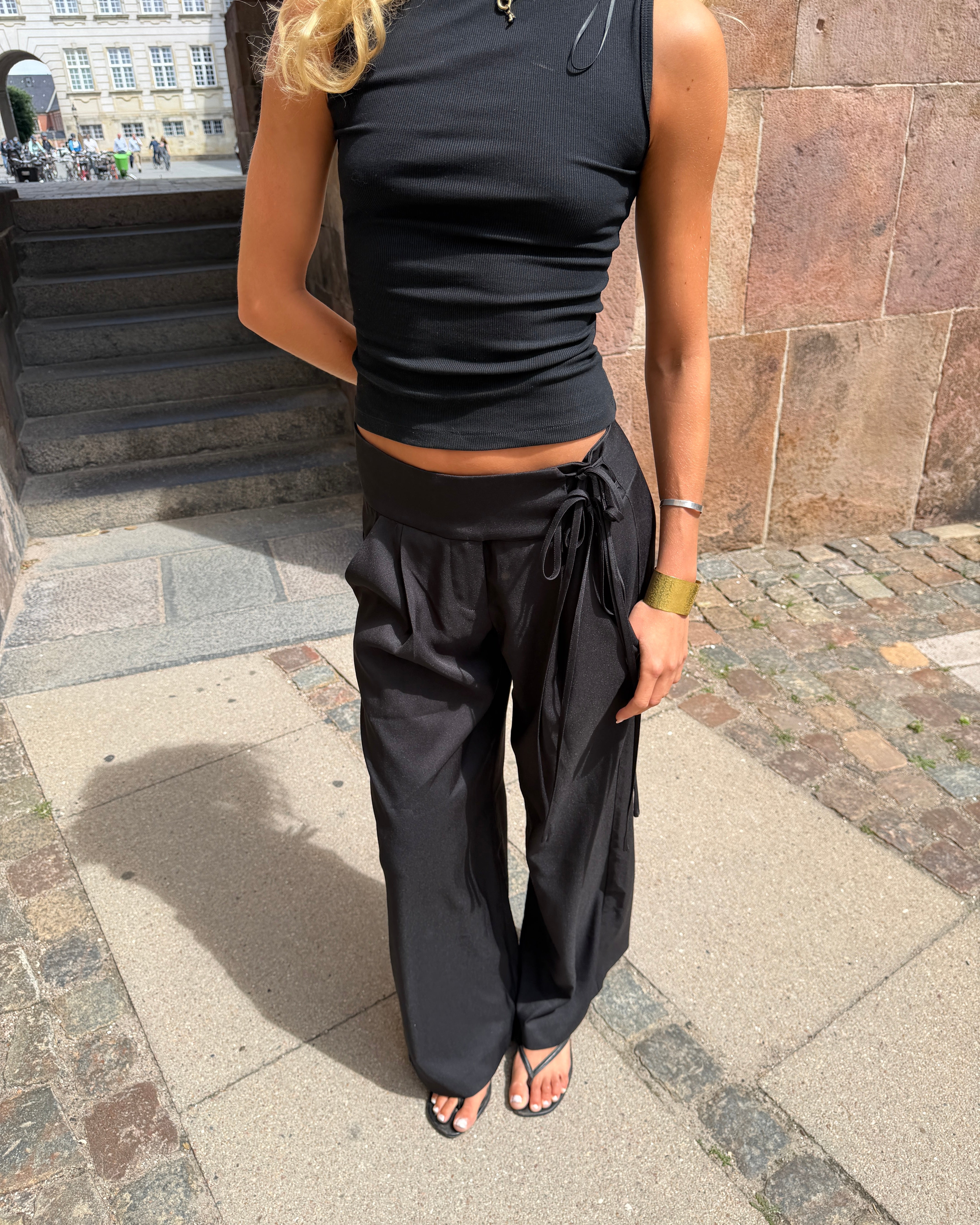 MAIA SUIT PANT - BLACK - Dinvintageshop