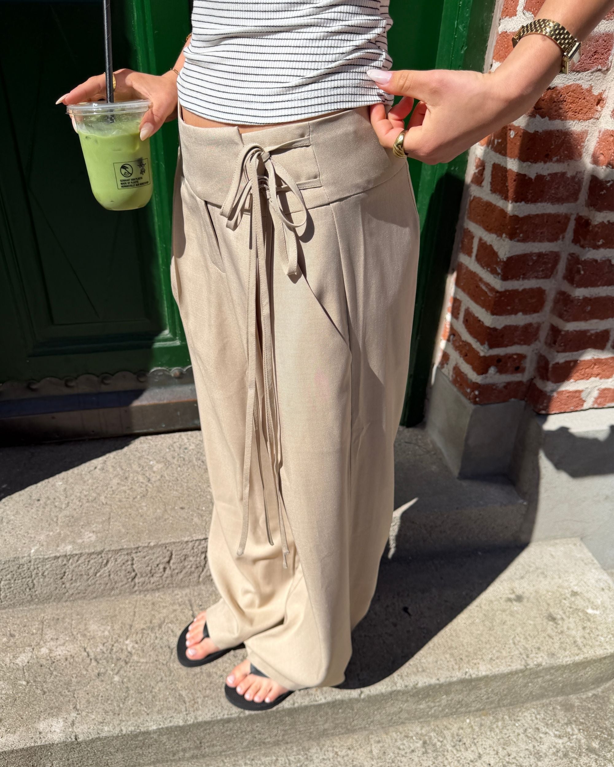 MAIA SUIT PANT - SAND - Dinvintageshop