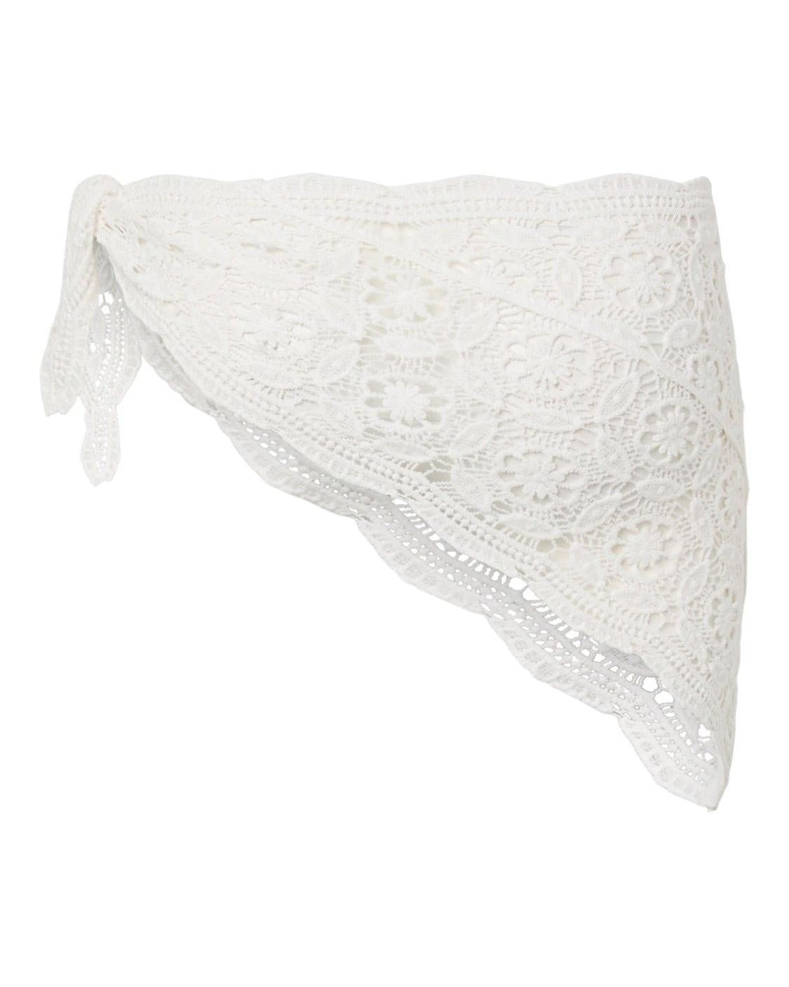 MANILLA HIP SCARF - BRIGHT WHITE - Dinvintageshop
