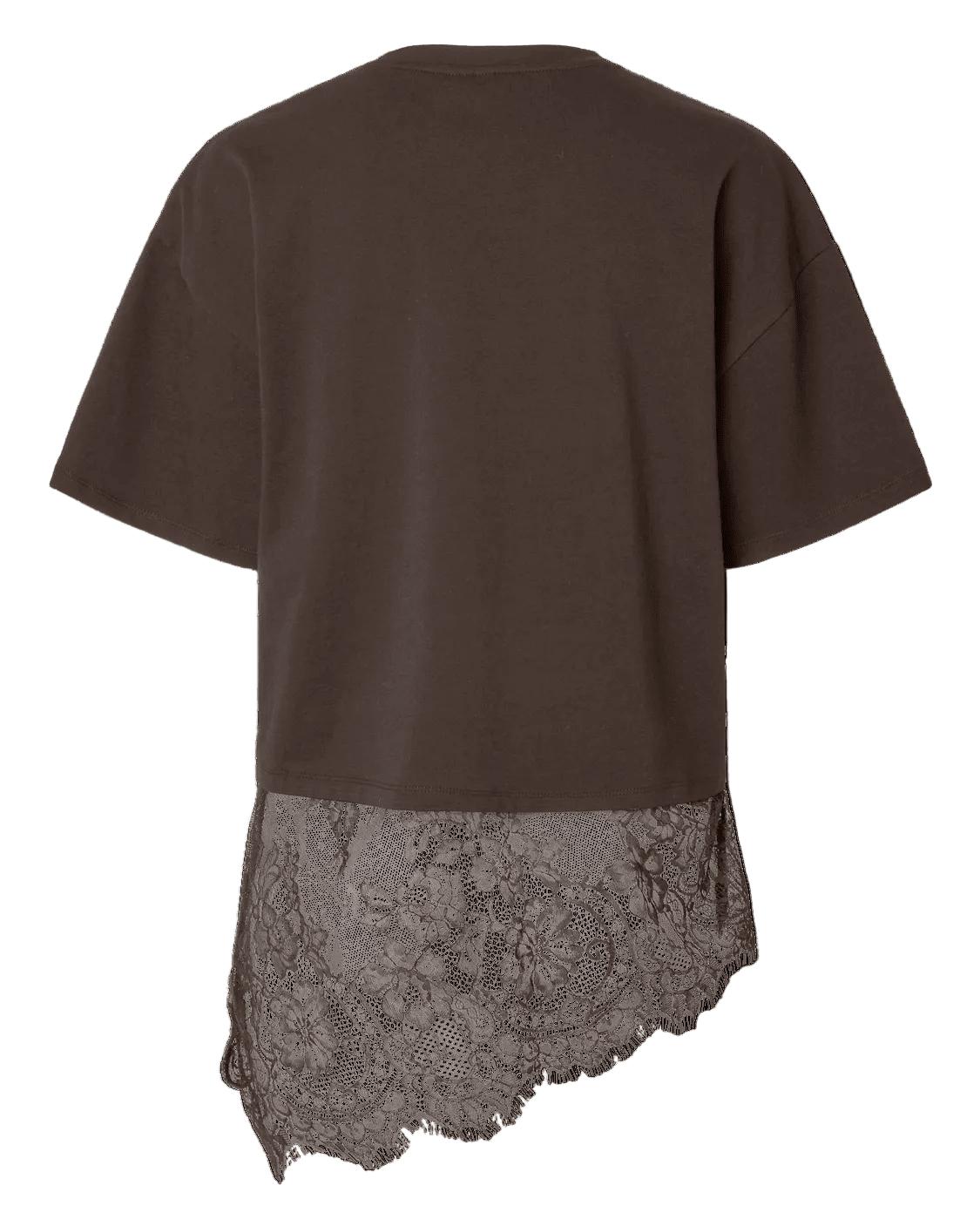 MAVE LACE T-SHIRT - HOT FUDGE