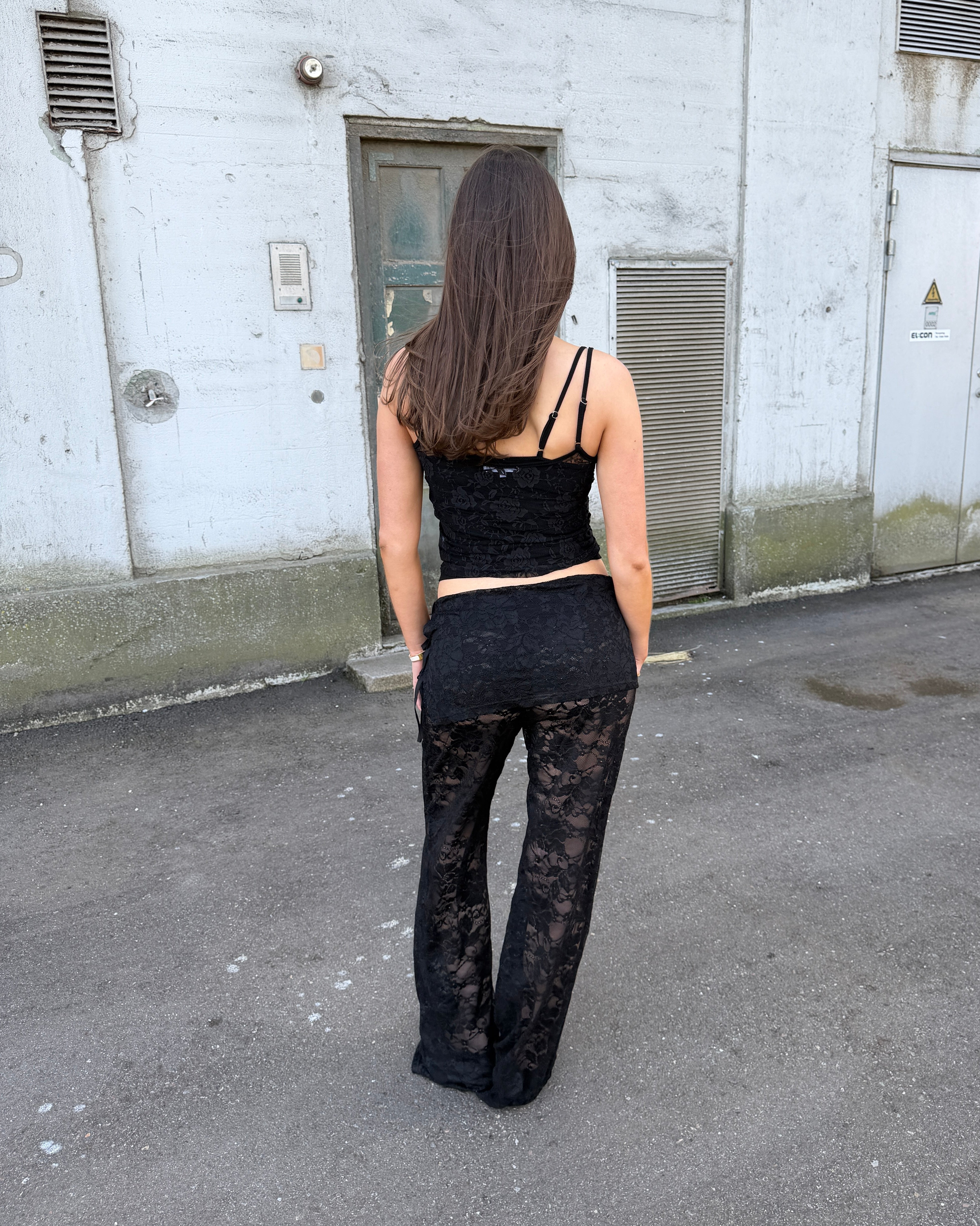MILLIE LACE PANTS - BLACK - Dinvintageshop
