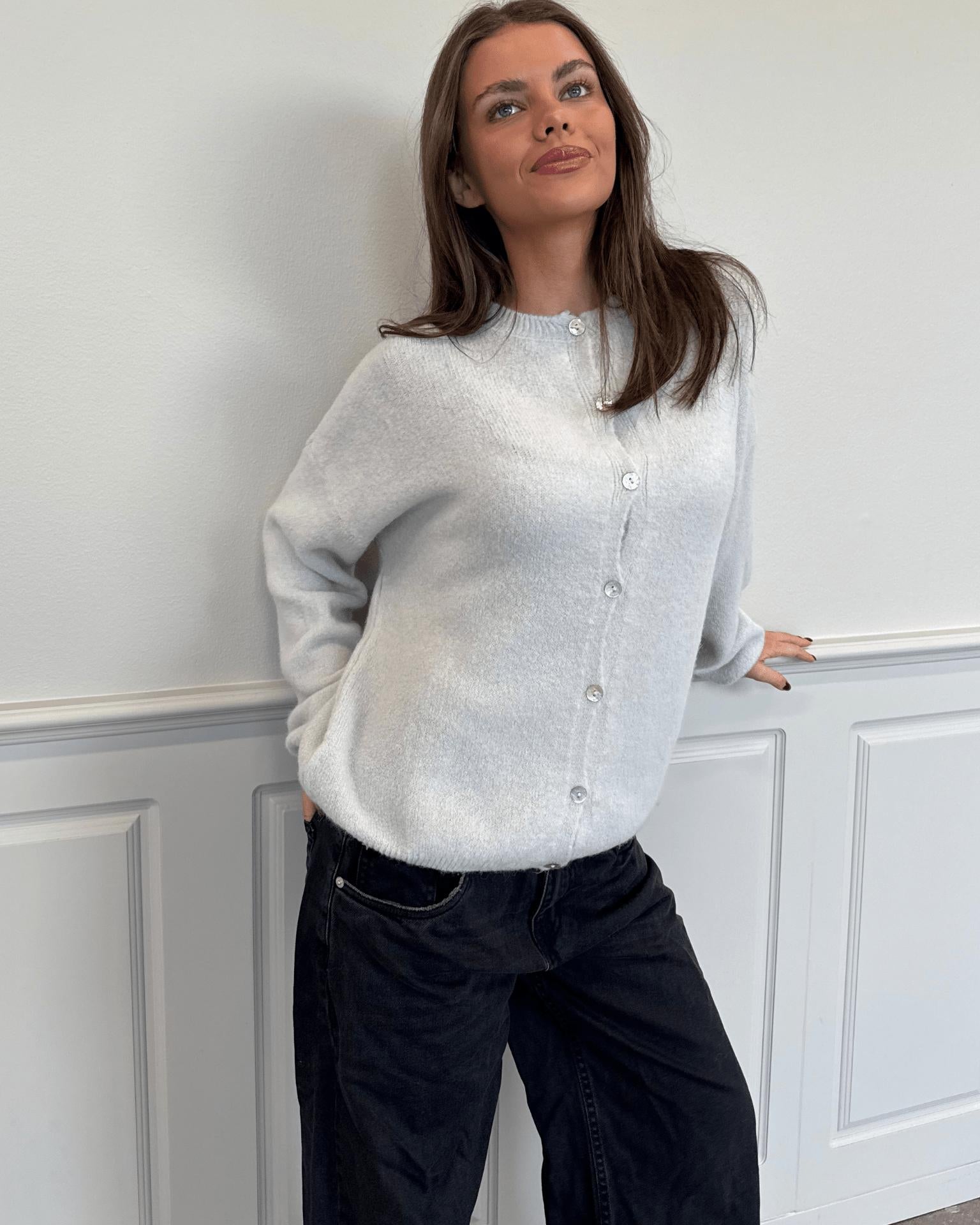 MOLLI CARDIGAN - LIGHT GREY
