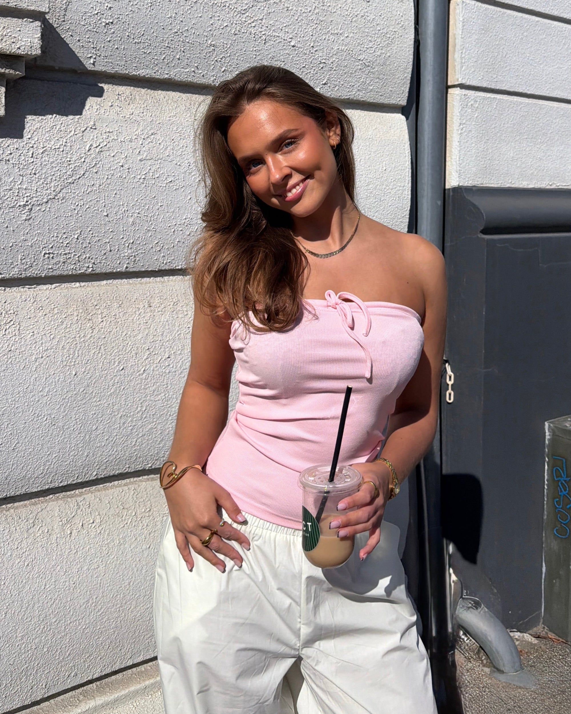 NAYA TUBE TOP - LIGHT PINK - Dinvintageshop