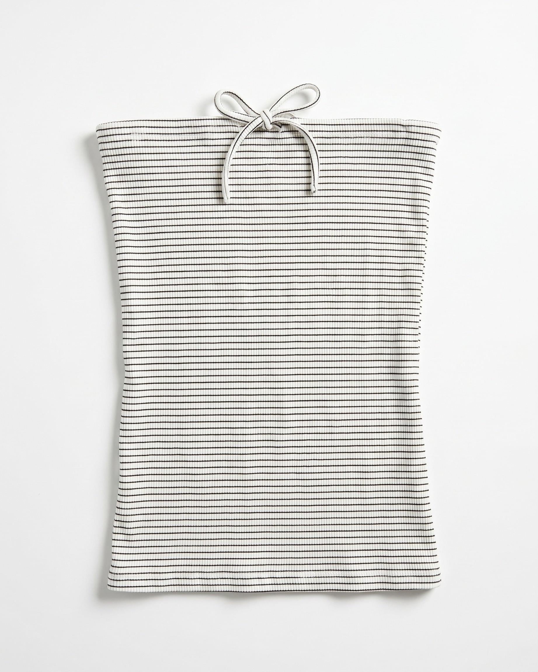 NAYA TUBE TOP - WHITE/BLACK STRIPE - Dinvintageshop
