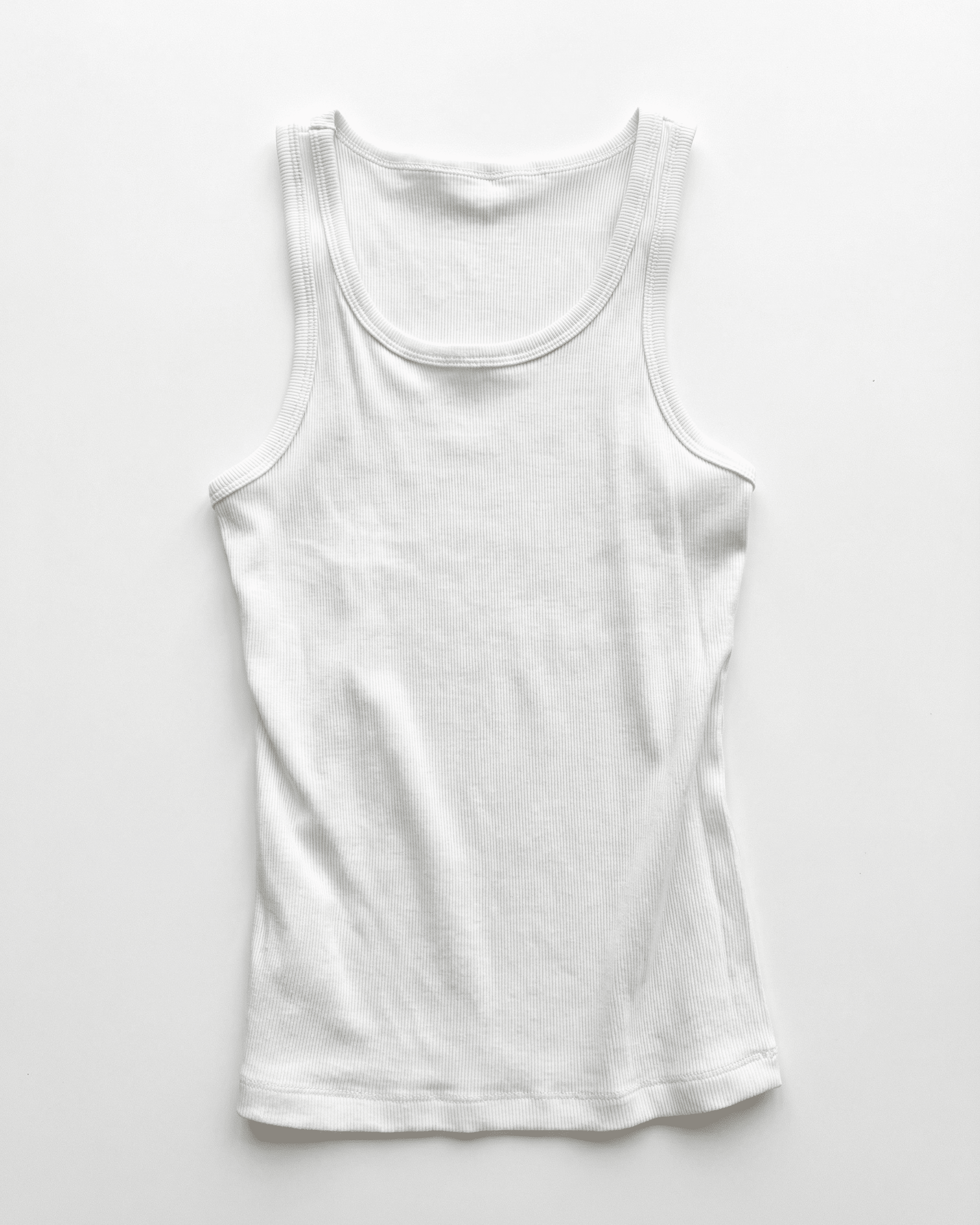 NILLE HIGH TANK TOP - WHITE - Dinvintageshop