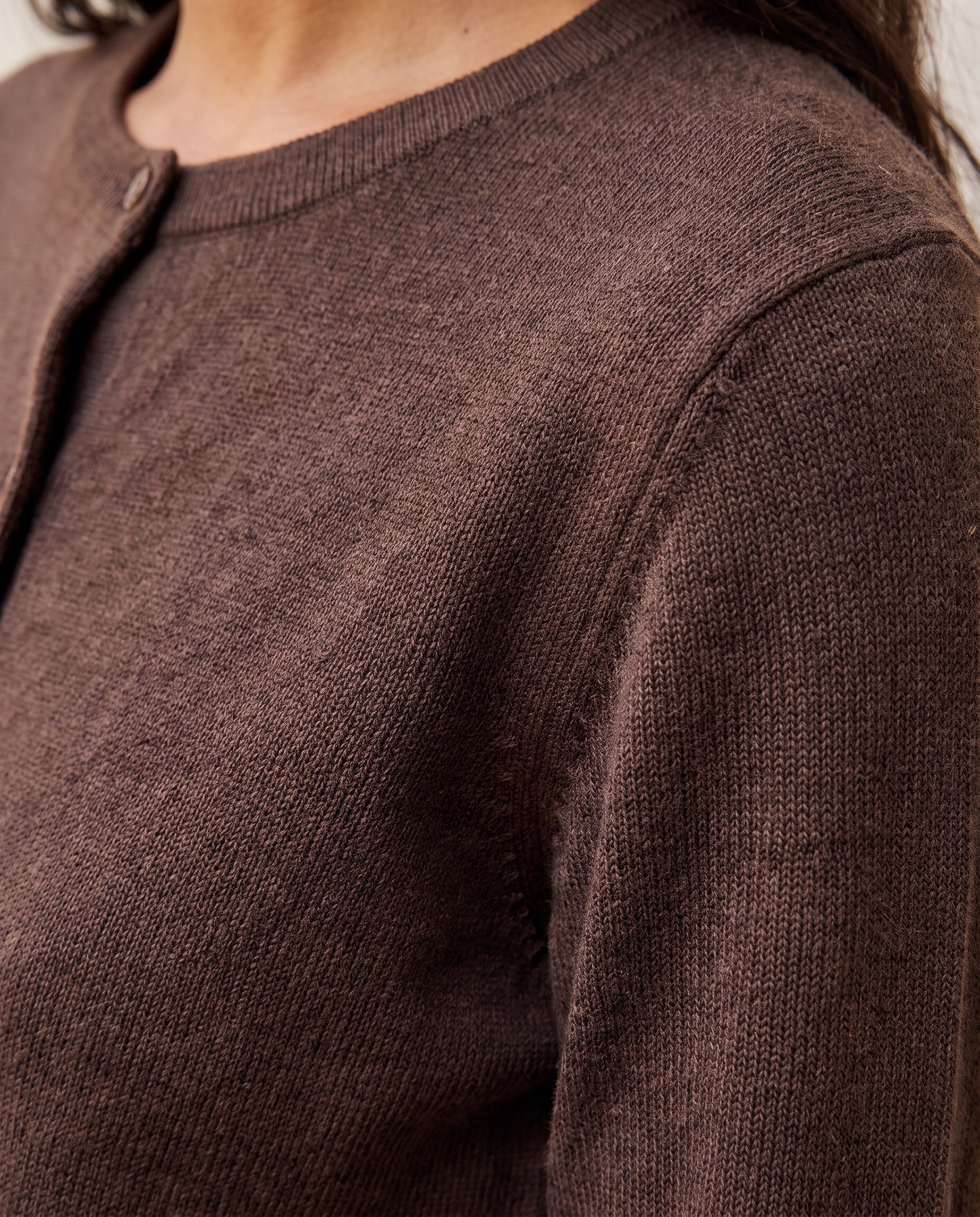 NORA KNIT CARDIGAN - HOT FUDGE - Dinvintageshop