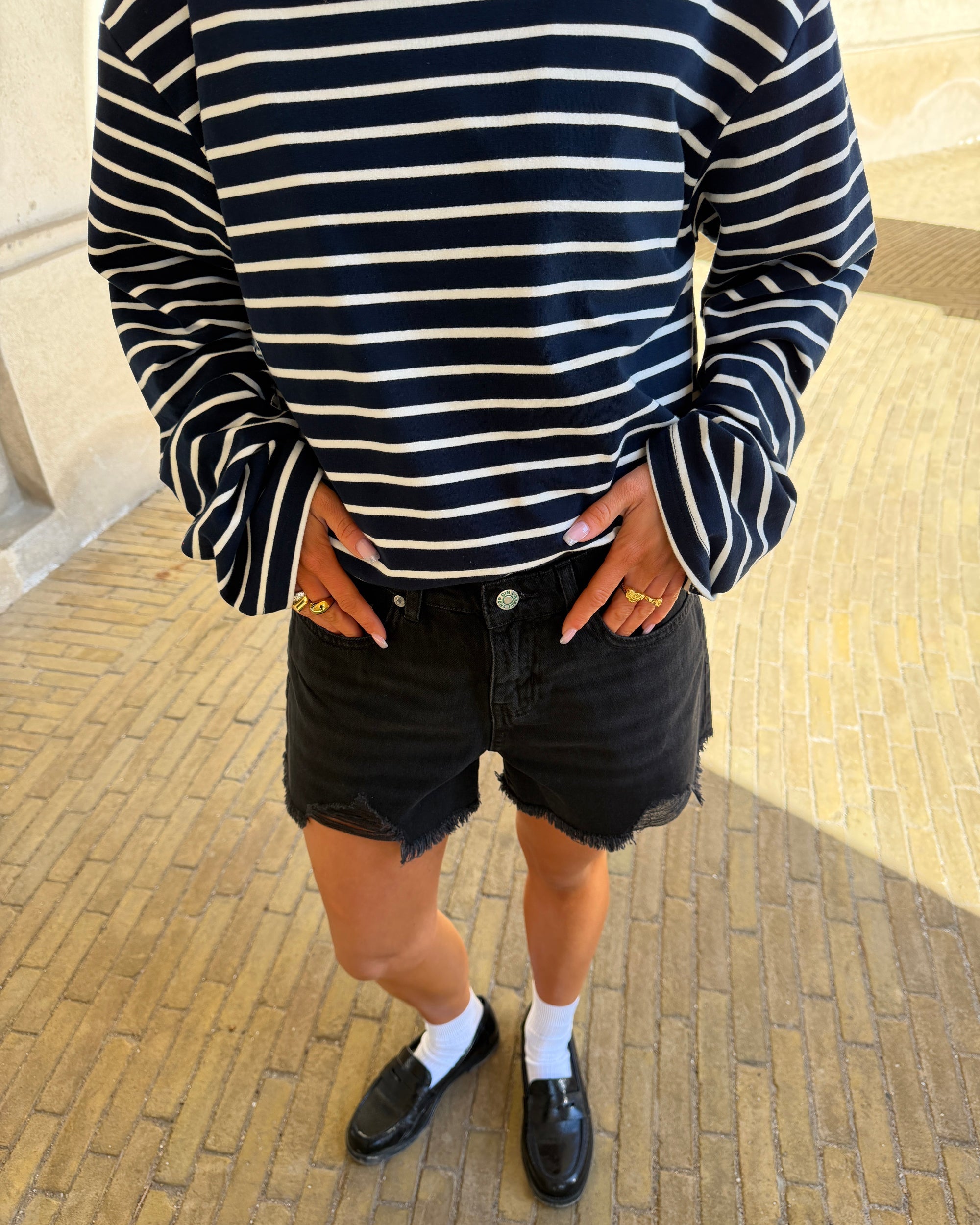 NOVA SHORTS - BLACK - Dinvintageshop