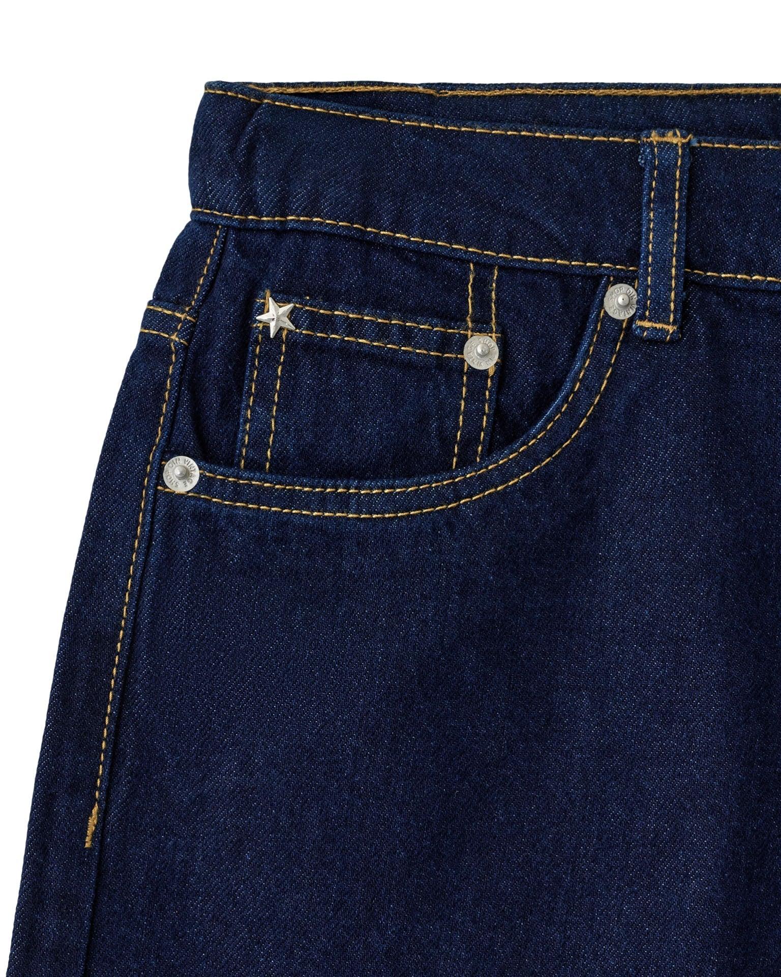 OLIVIA JORTS - DARK BLUE - Dinvintageshop