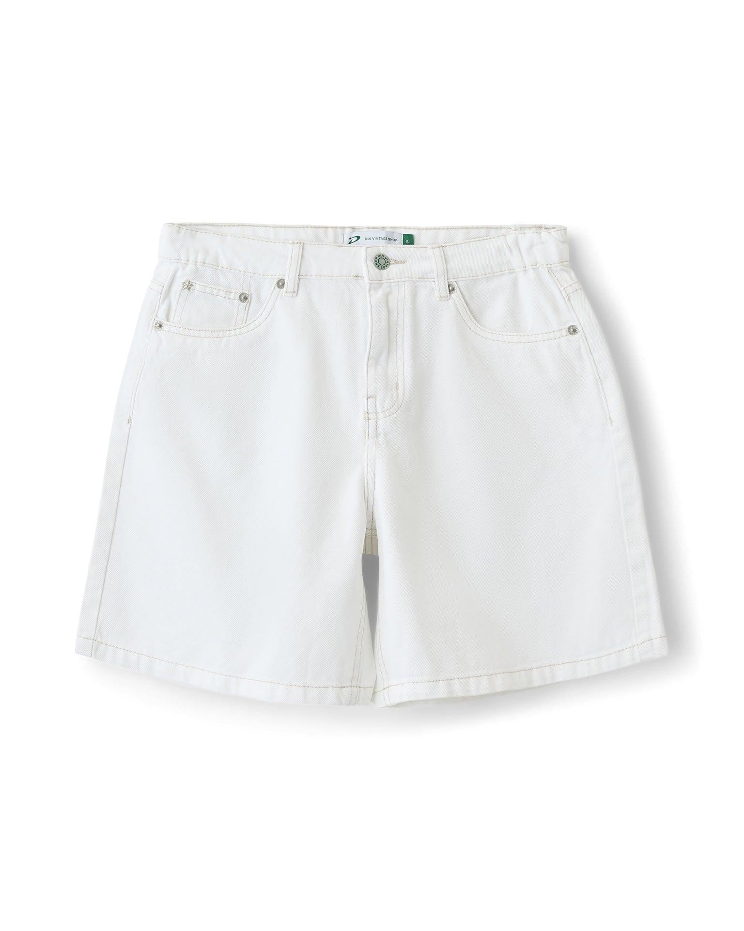 OLIVIA JORTS - WHITE - Dinvintageshop