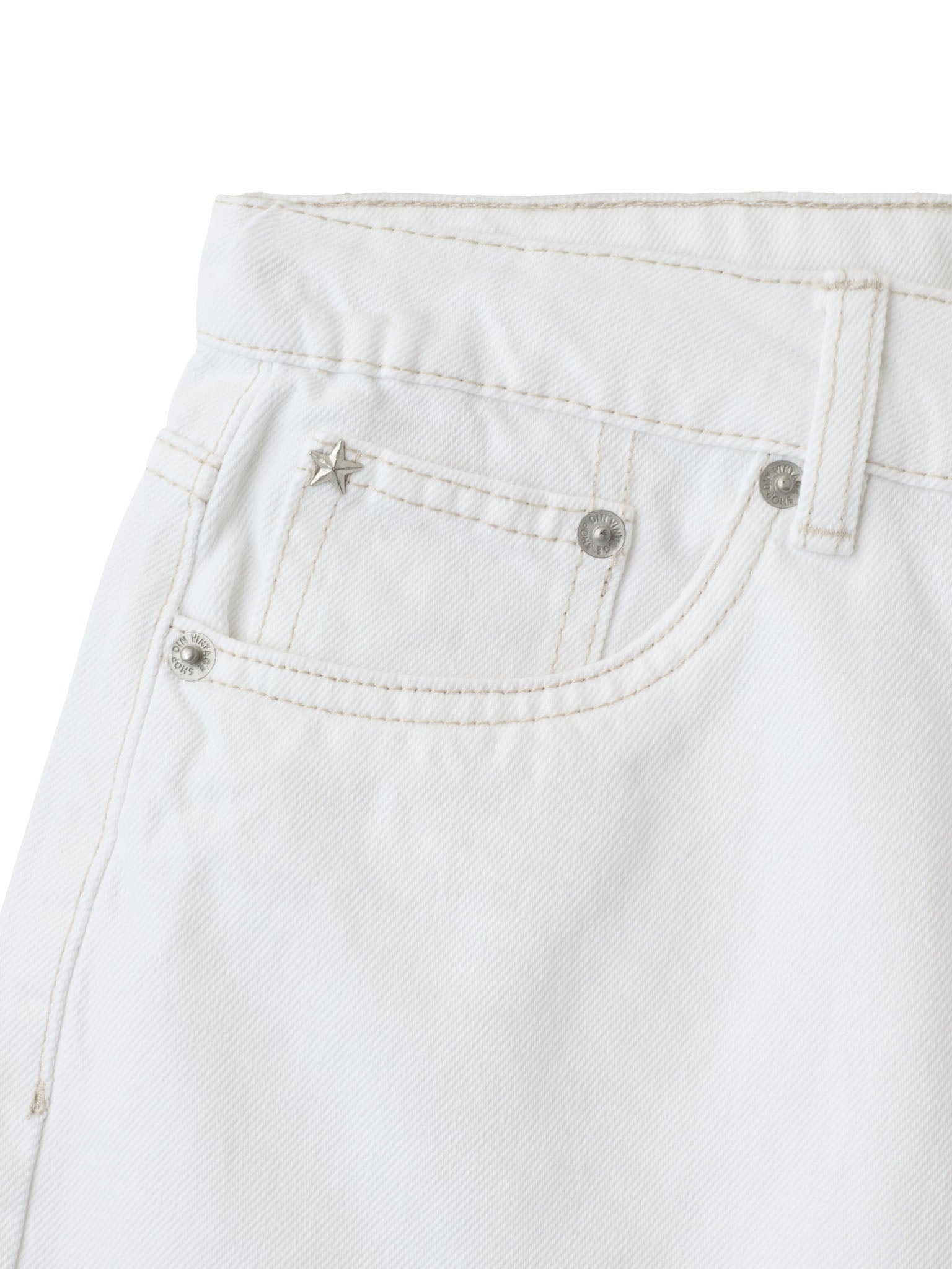 OLIVIA JORTS - WHITE - Dinvintageshop