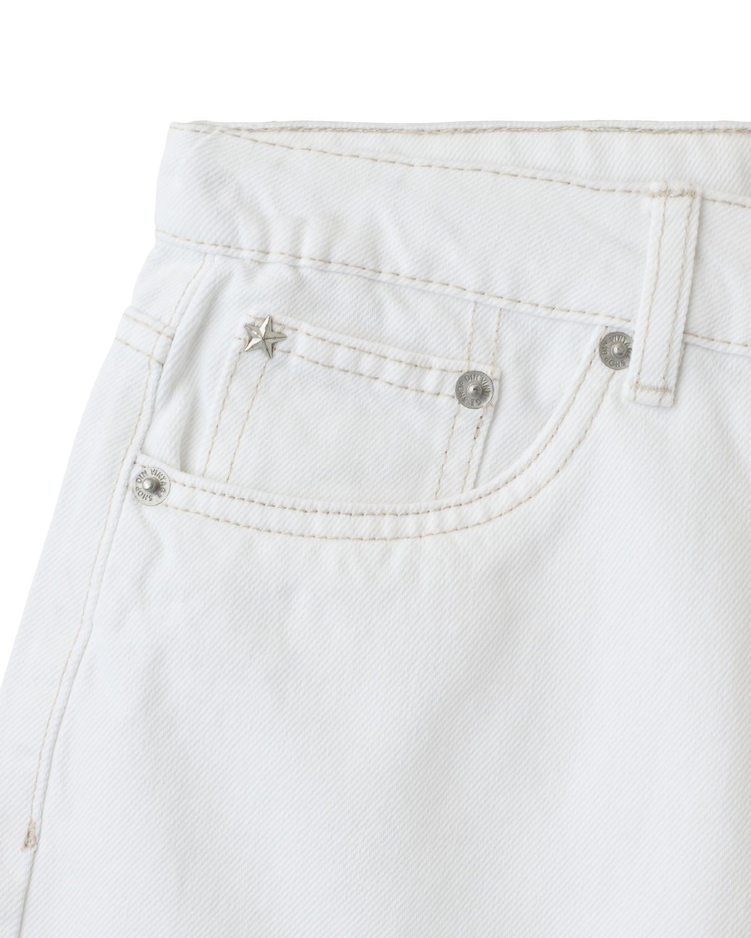 OLIVIA JORTS - WHITE - Dinvintageshop
