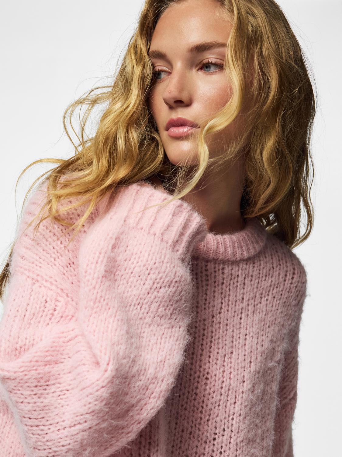 DORTHEA CHUNKY KNIT - ROSEATE SPOONBILL MELANGE - Dinvintageshop