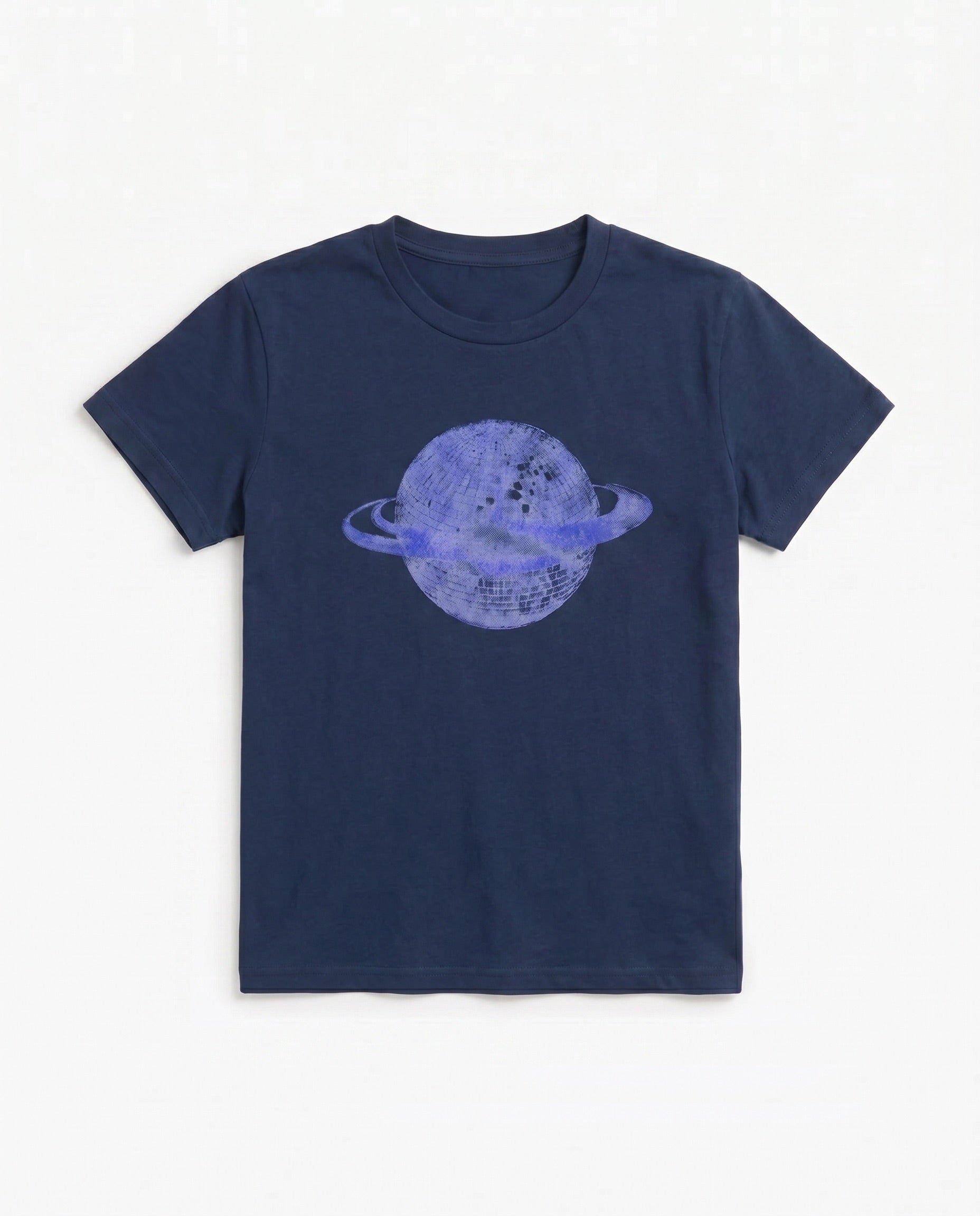 PLANET DISCO (violet), BABY TEE - NAVY - Dinvintageshop