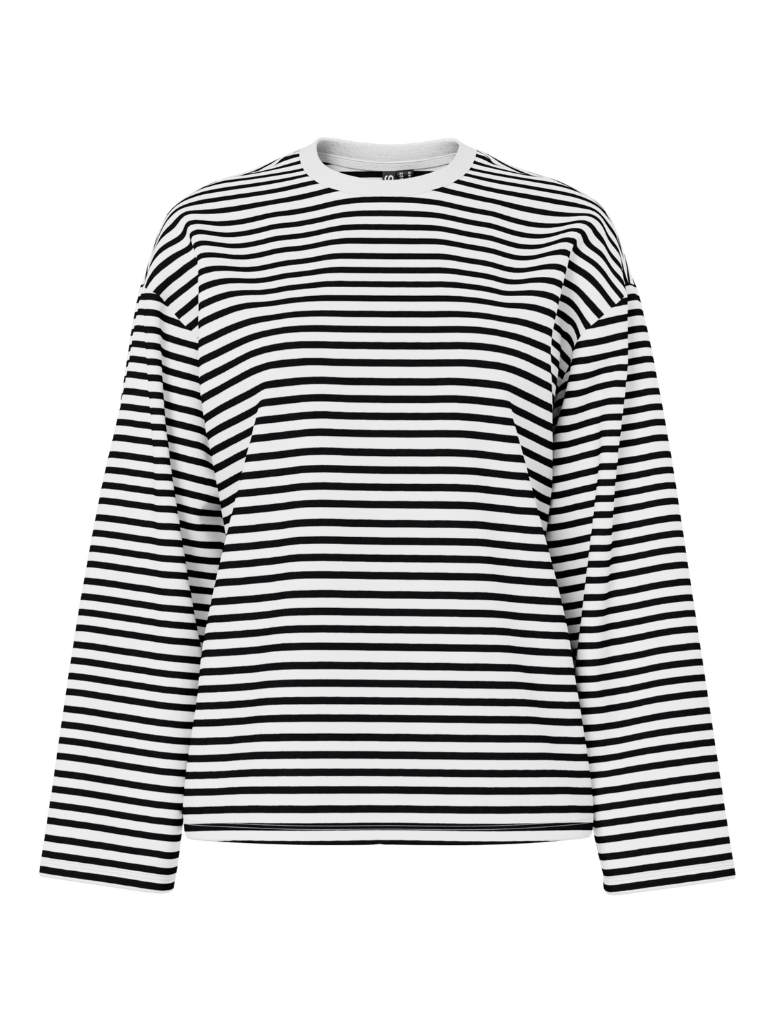 SADIE STRIPE TEE LS - CLOUD DANCER / BLACK