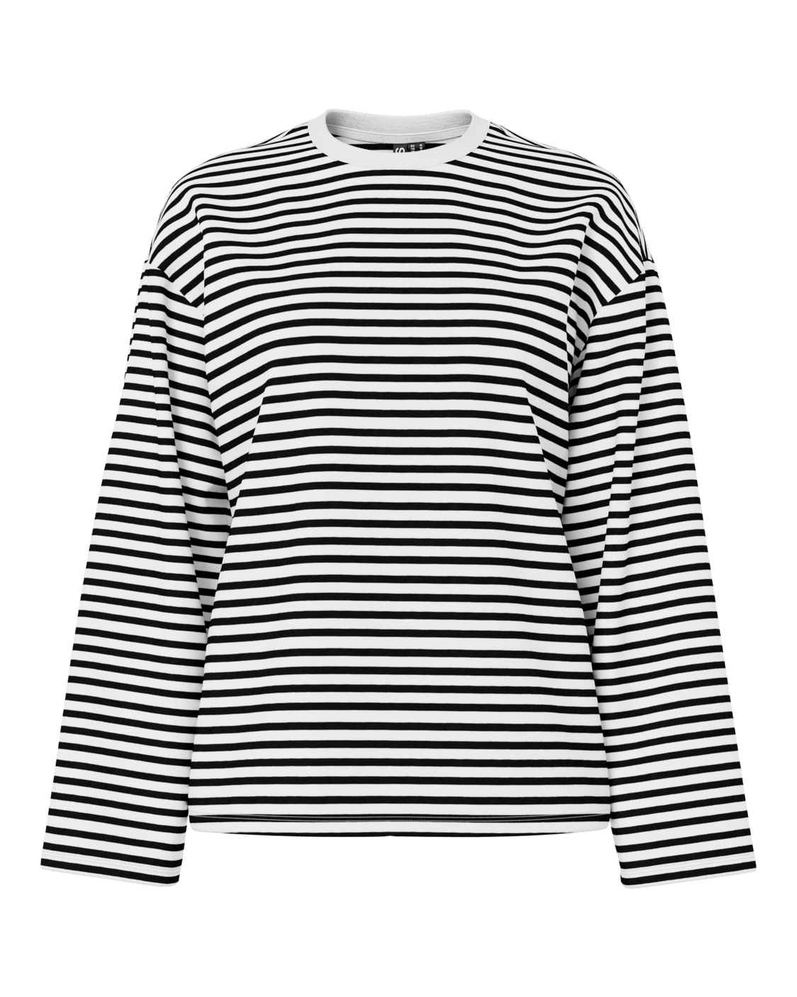 SADIE STRIPE TEE LS - CLOUD DANCER / BLACK