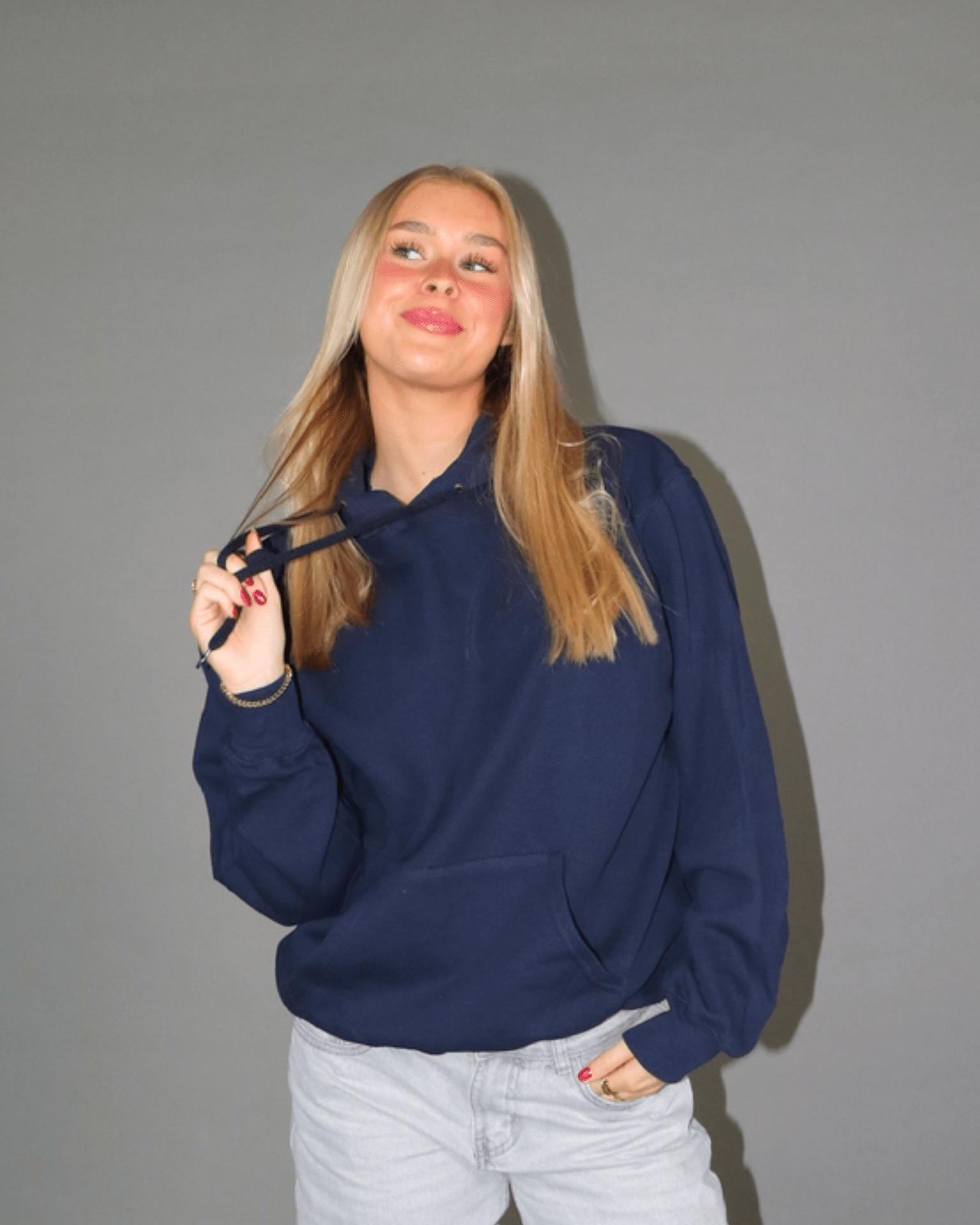 RED STAR HOODIE (rygprint) - NAVY