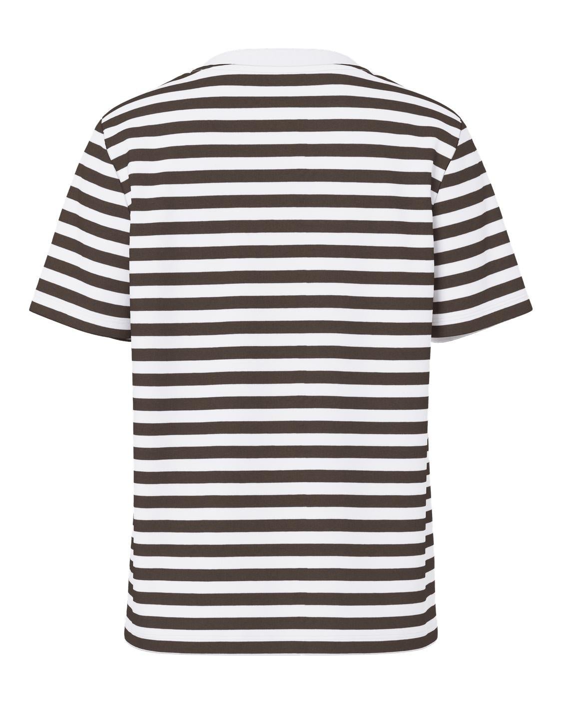RIA STRIPE TEE - HOT FUDGE