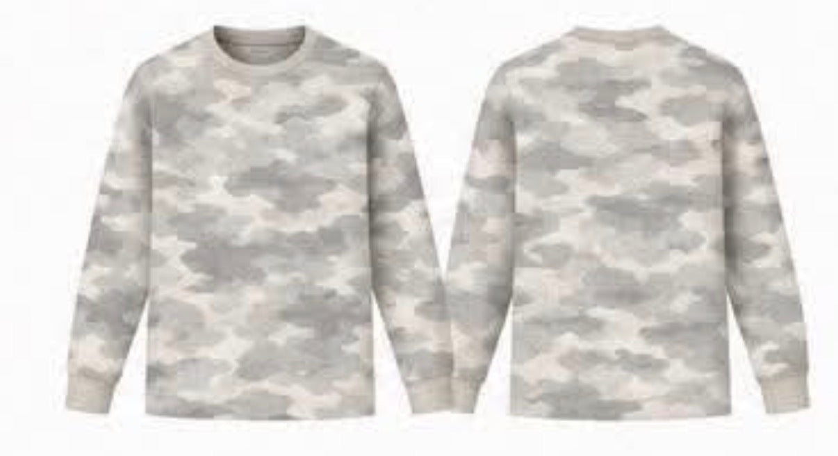 RONJA TEE - GREY CAMO - Dinvintageshop