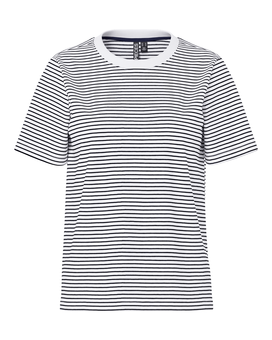 RIA SMALL STRIPE TEE - BRIGHT WHITE/MARITIME BLUE