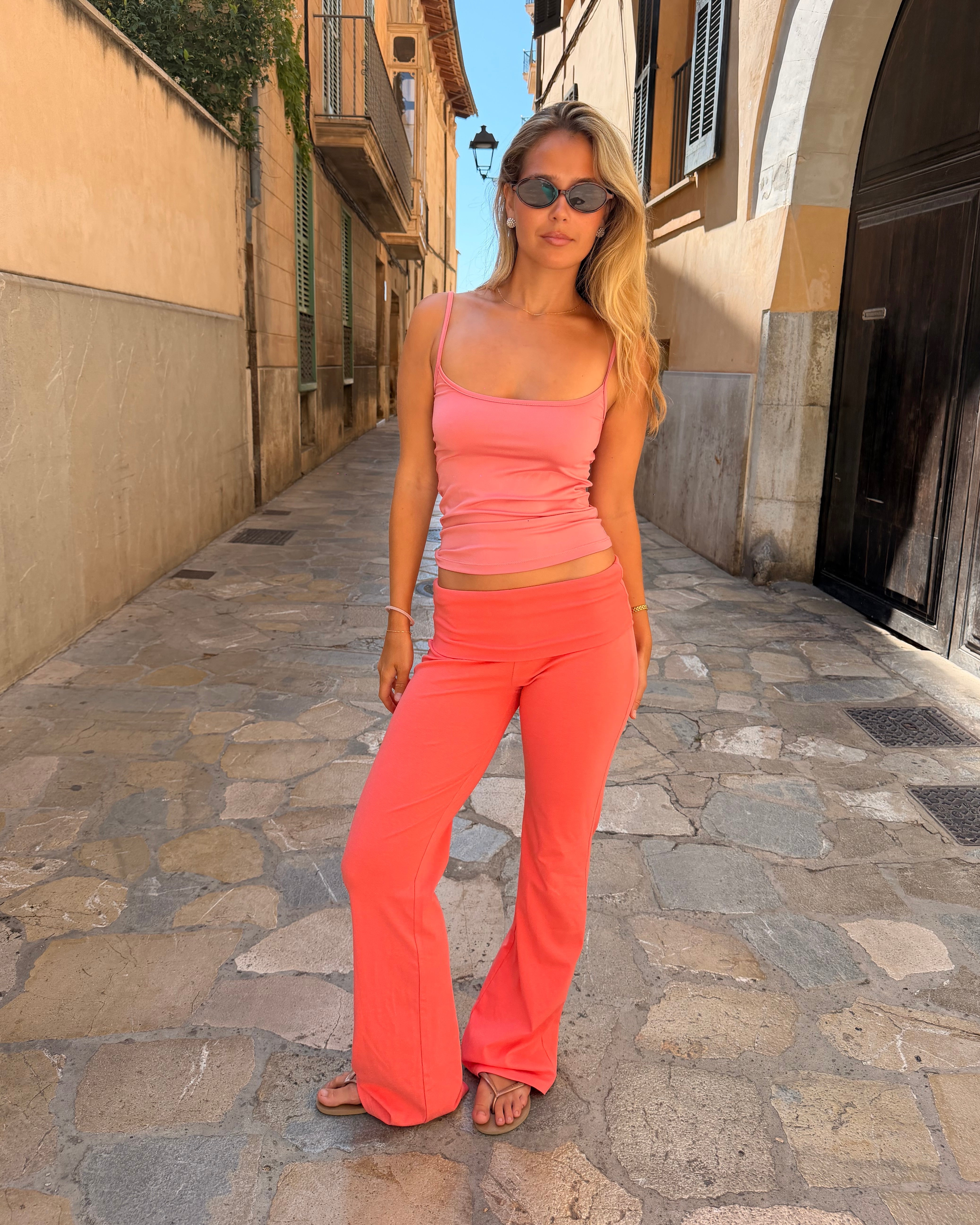 SASHA PANT - CORAL - Dinvintageshop