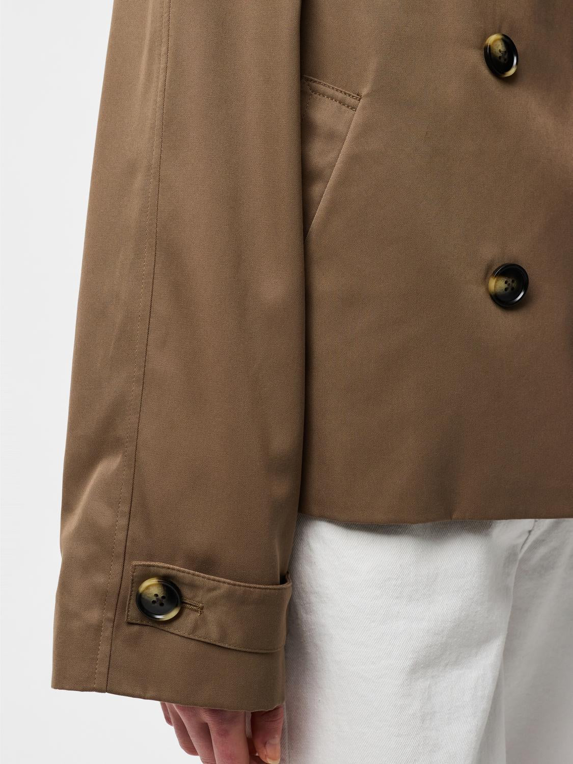 SCARLETT SHORT TRENCHCOAT - BROWN LENTIL - Dinvintageshop