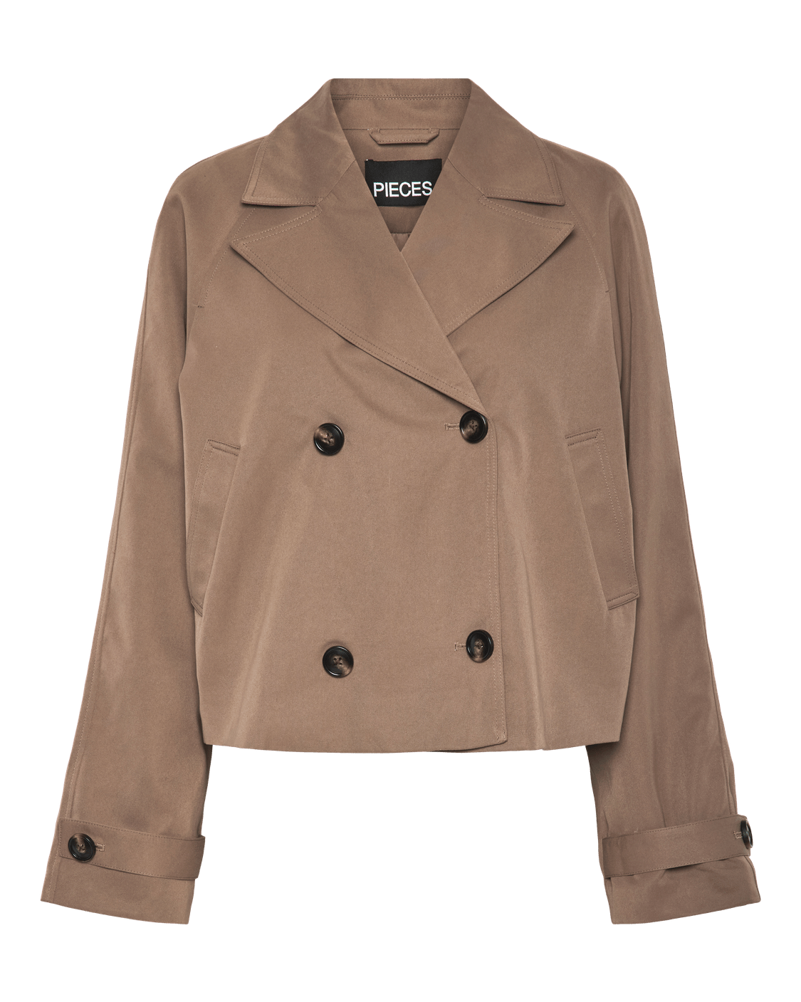 SCARLETT SHORT TRENCHCOAT - BROWN LENTIL - Dinvintageshop