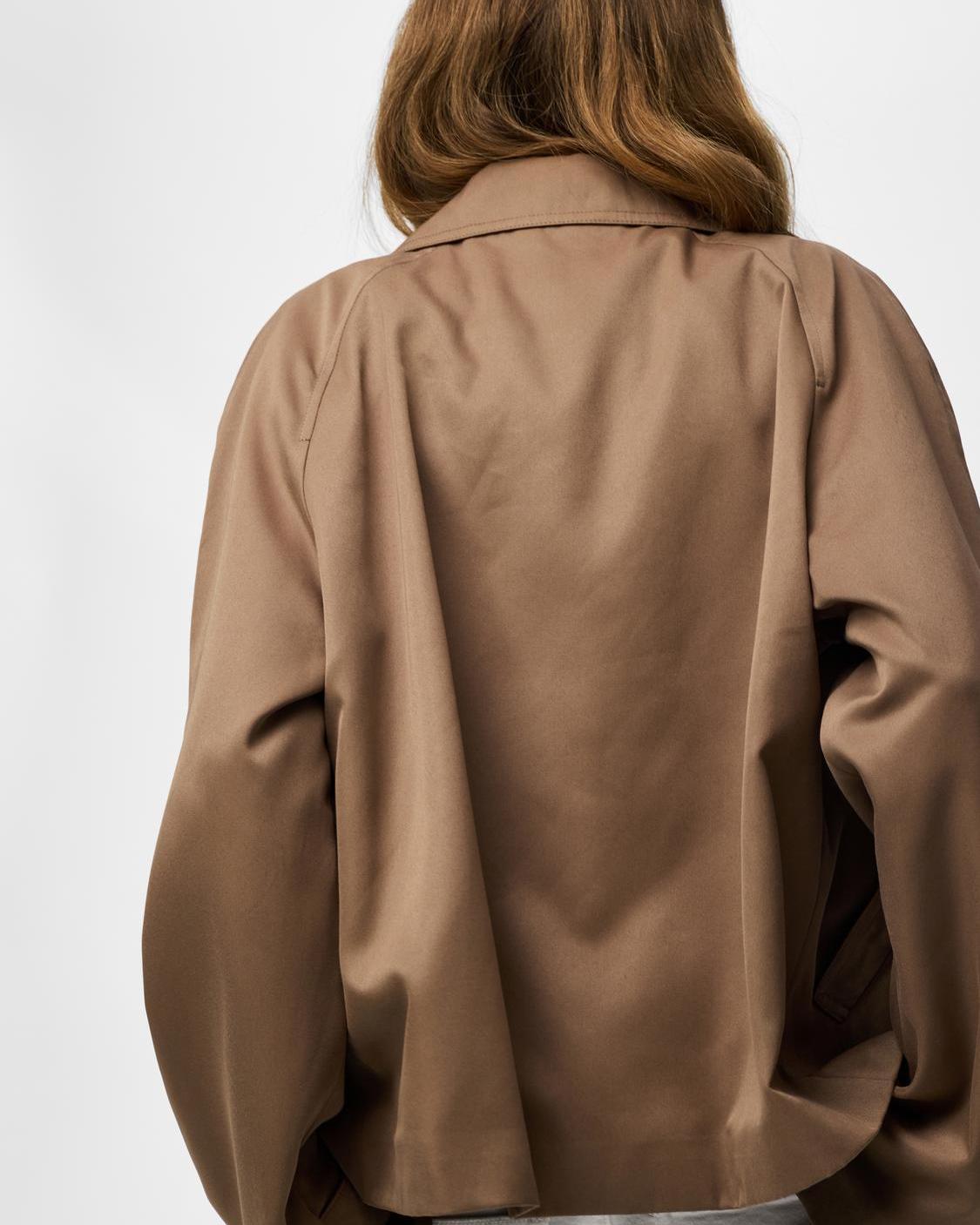SCARLETT SHORT TRENCHCOAT - BROWN LENTIL - Dinvintageshop