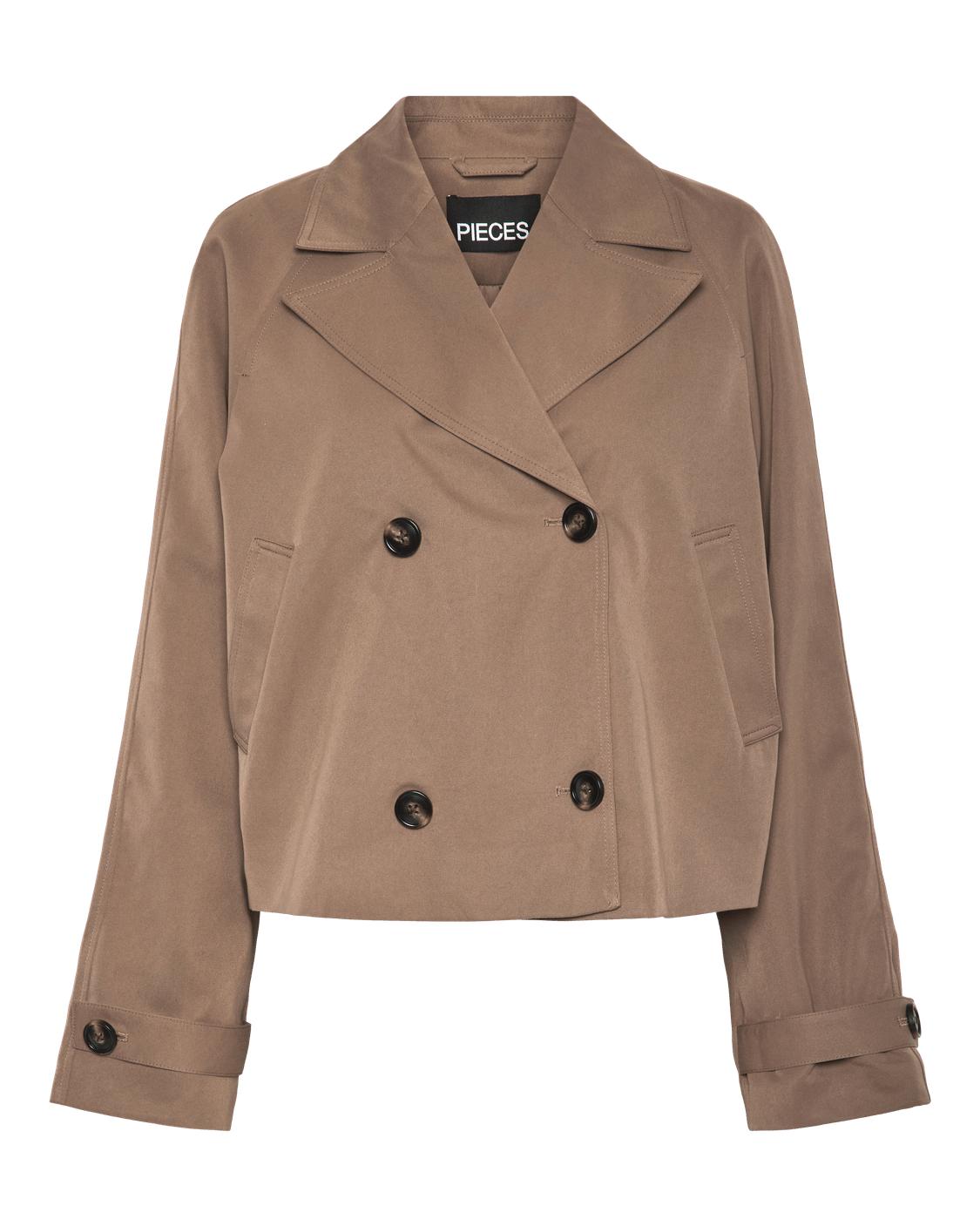 SCARLETT SHORT TRENCHCOAT - BROWN LENTIL