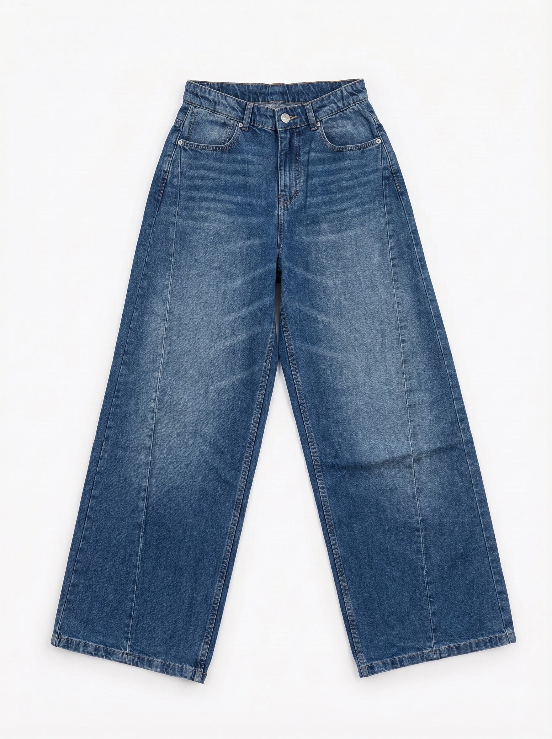 SILLE BAGGY JEANS - MID BLUE - Dinvintageshop