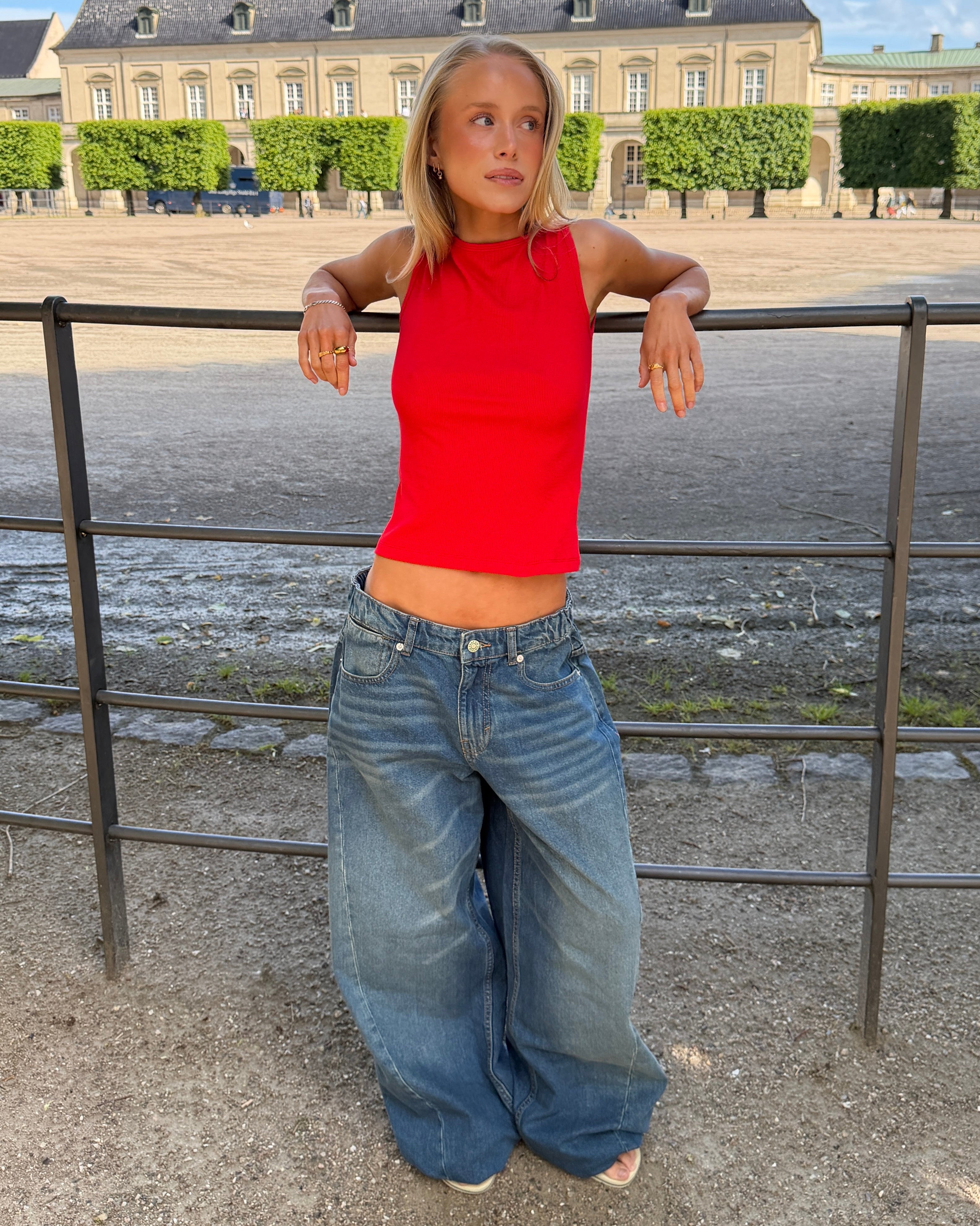 SILLE BAGGY JEANS - MID BLUE