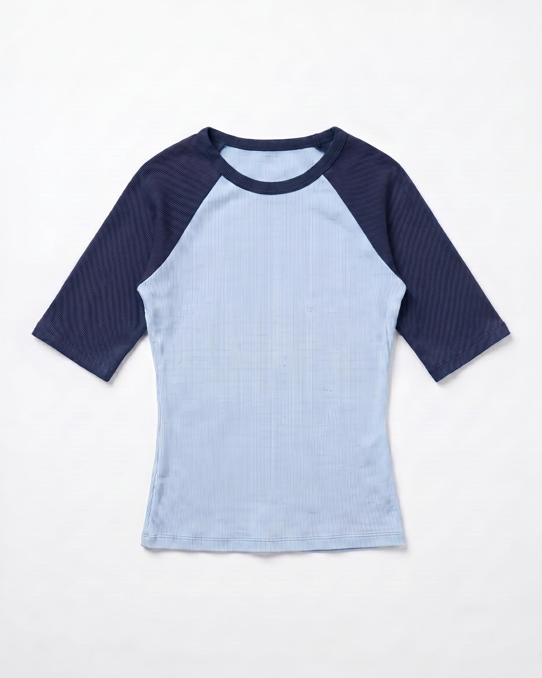 SINE 3/4 TOP - NAVY/LIGHT BLUE