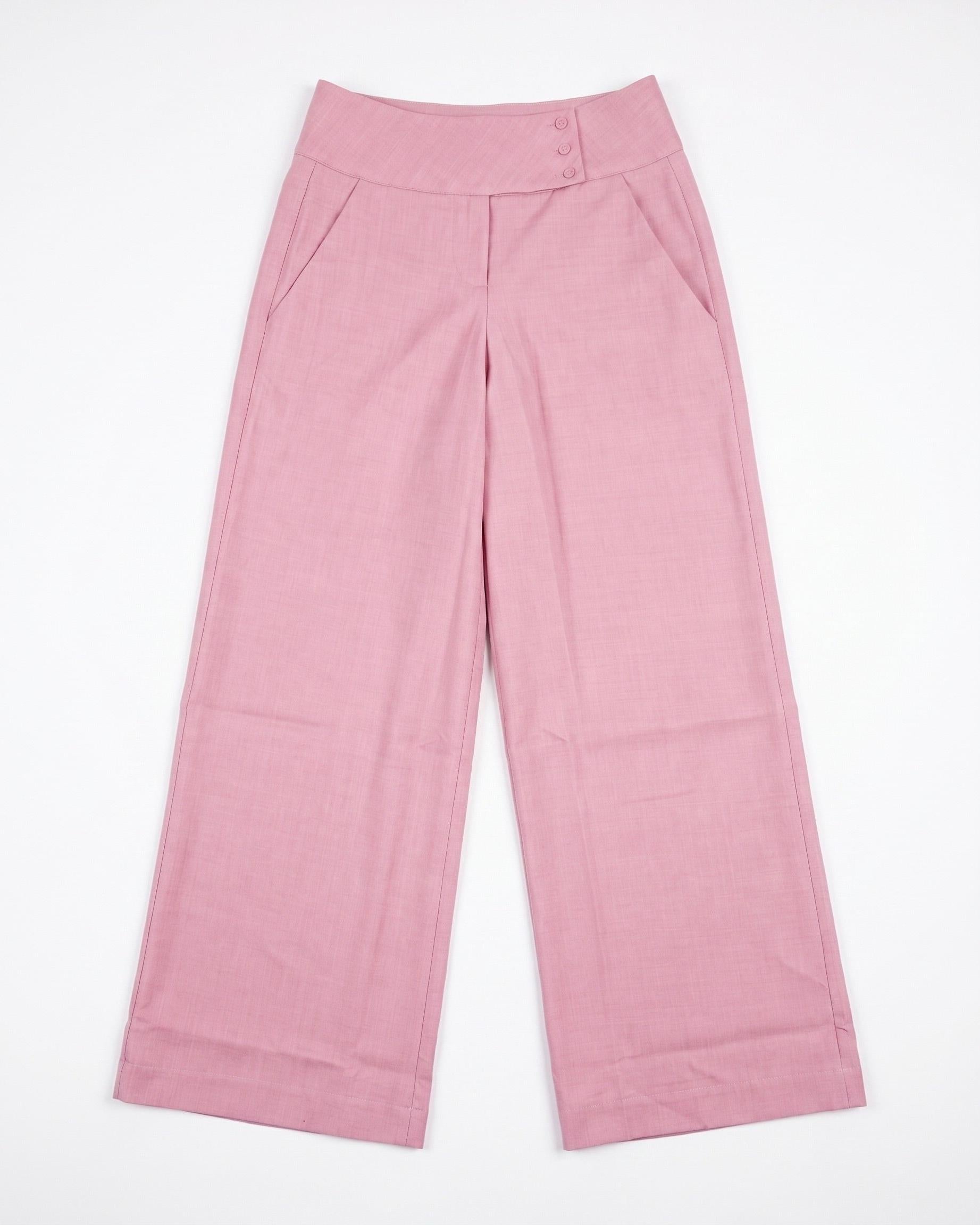 SOPHIE SUIT PANT - BERRY PINK - Dinvintageshop